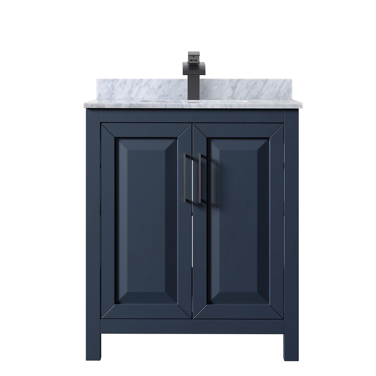 Wyndham Collection WCV252560SUNSM58 Daria 60″ – Dark Gray / White Carrara Marble