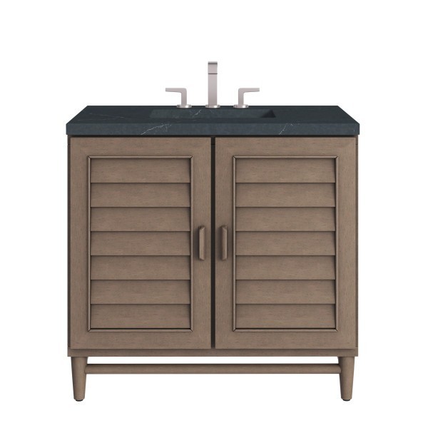 36″ James Martin Portland 620-V36-WW-3CSP Vanity Cabinet Charcoal Soapstone Top