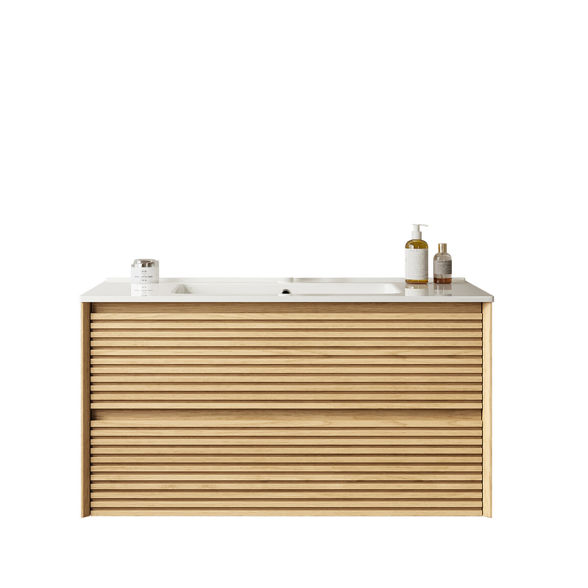 24″ 30″ 36″ Wall Mounted Bathroom Vanity w/Sink,Floating Vanity Cabinet,2 Drawer