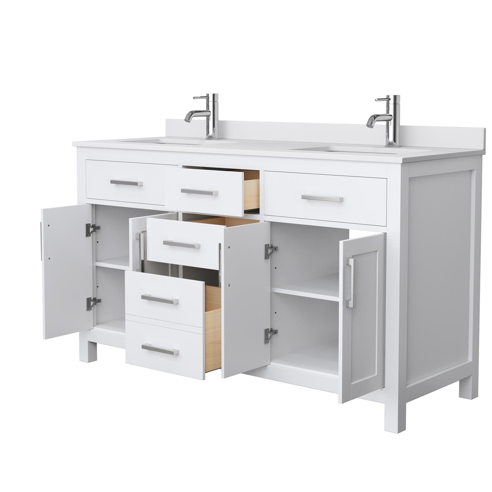 Wyndham Collection WCG242460DWCUNSMXX Beckett 60″ – Dark Gray / White Cultured