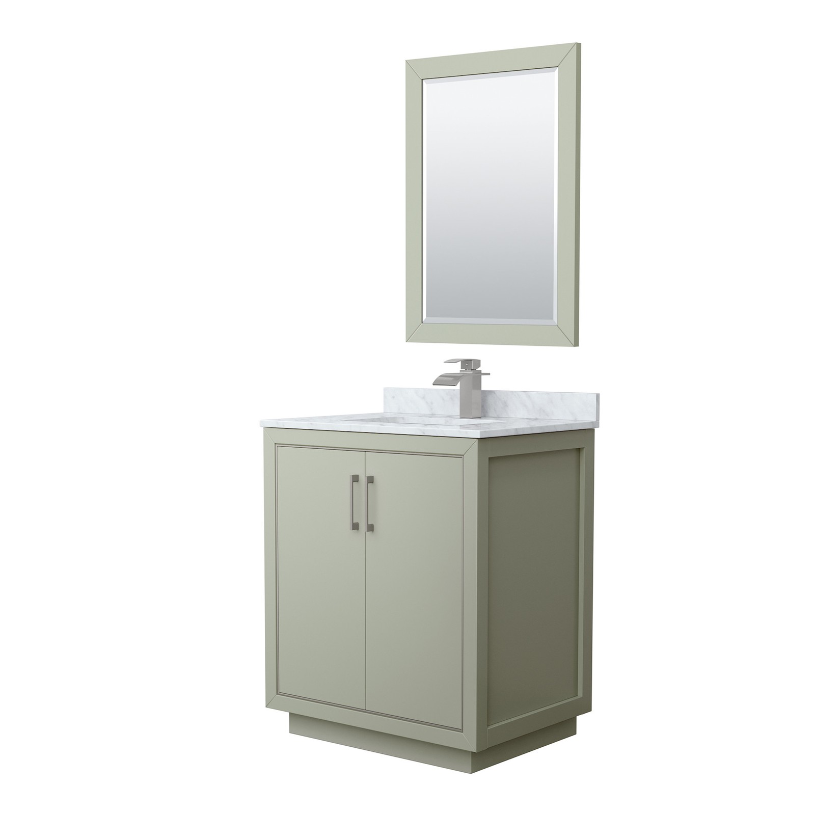 Wyndham Collection WCF1111-30S-NAT-M24 Icon 30″ – Light Green / Brushed Nickel