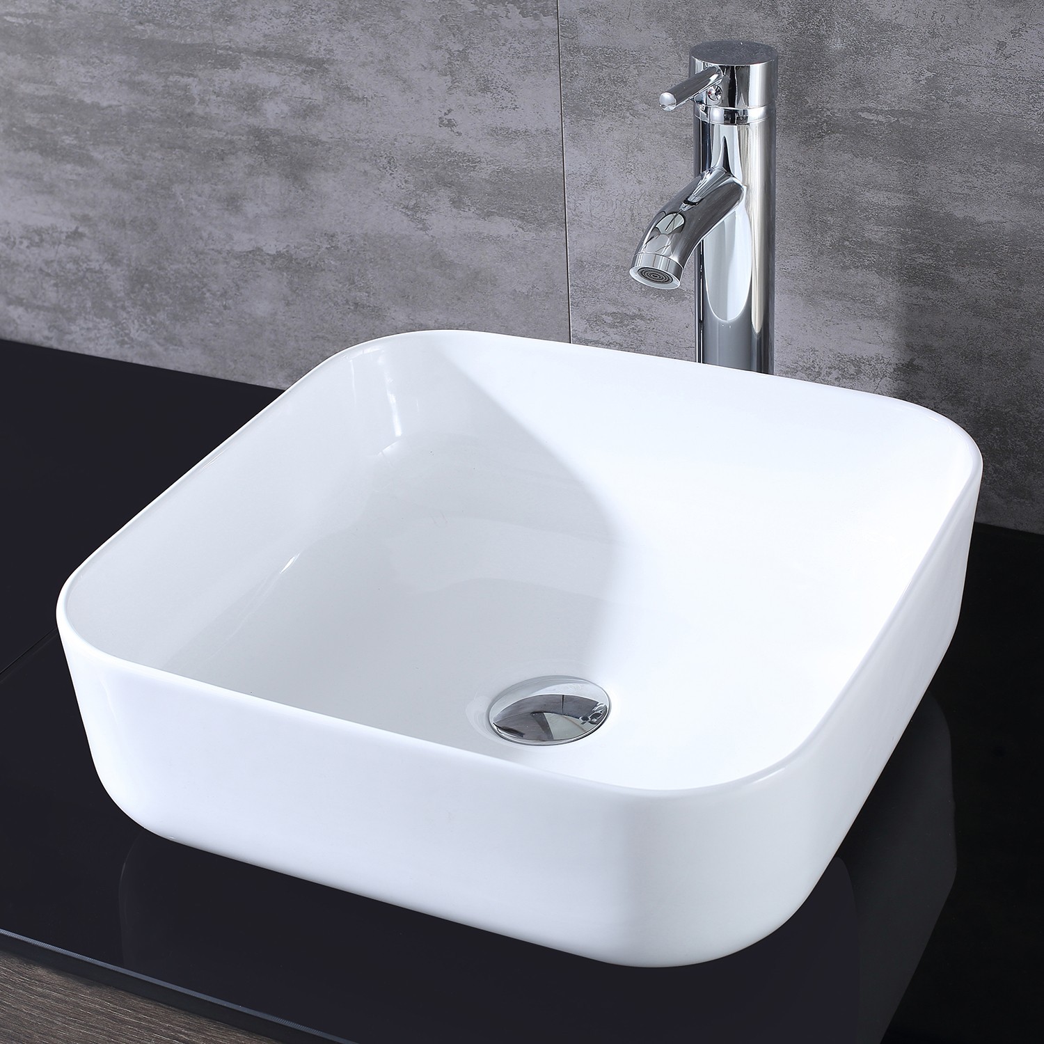 72 inch Double Sink Bathroom Vanity Cabinet Ceramic Vessel Sink w/Mirror Faucet