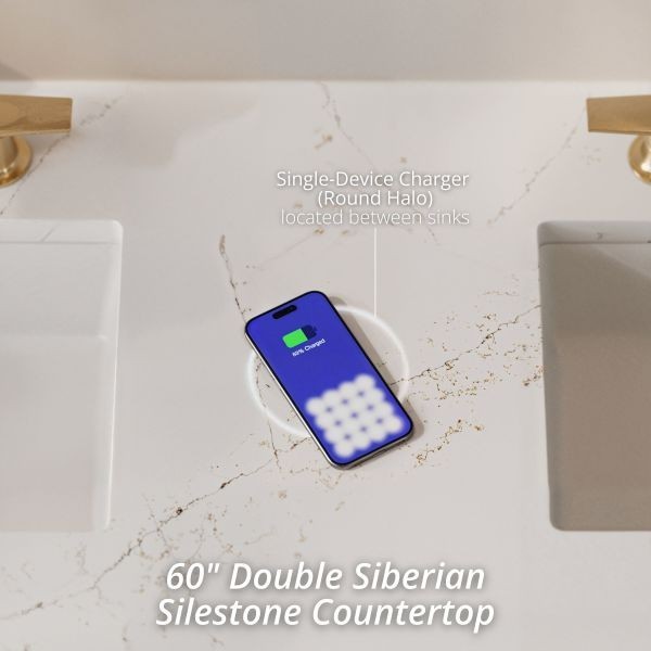 60″ James Martin Bristol 157-V60D-SBR-FSFR Siberian Silestone Double Vanity