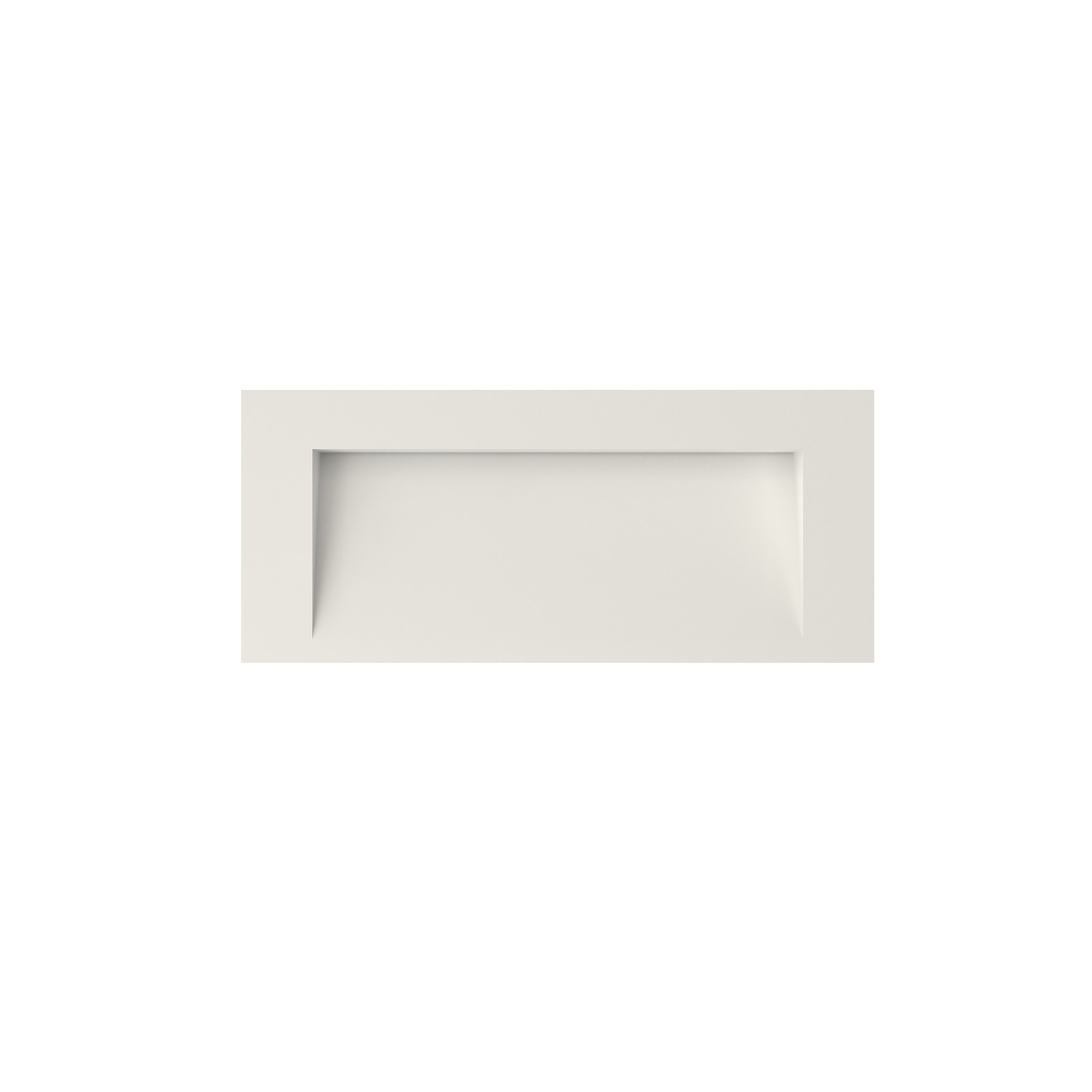 42″ Solid Surface Bathroom Basin, Matte White, Waterfall Edge