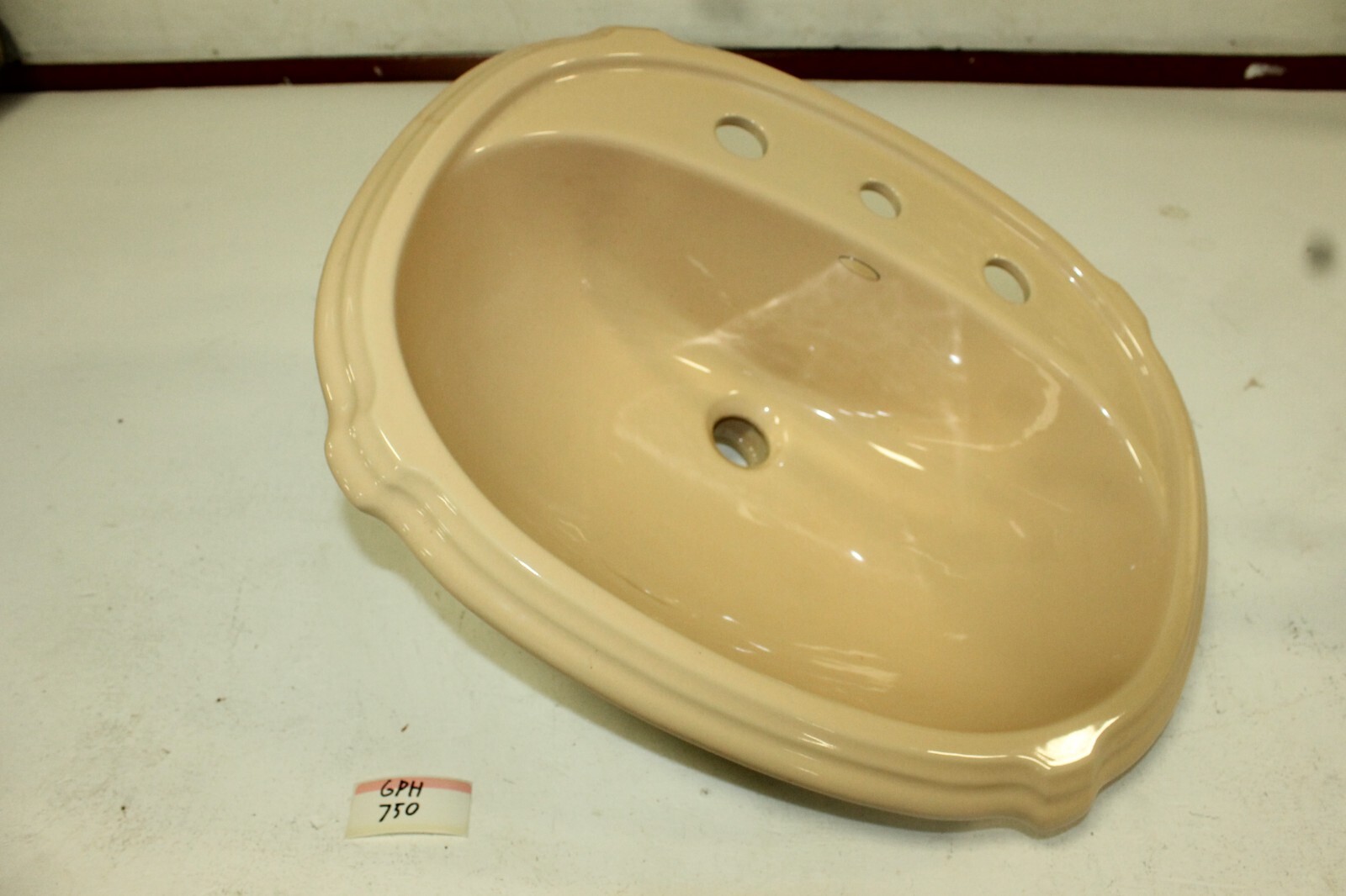 Kohler K-2189-8-98 Portrait Self-Rimming Bathroom Sink, Chamois