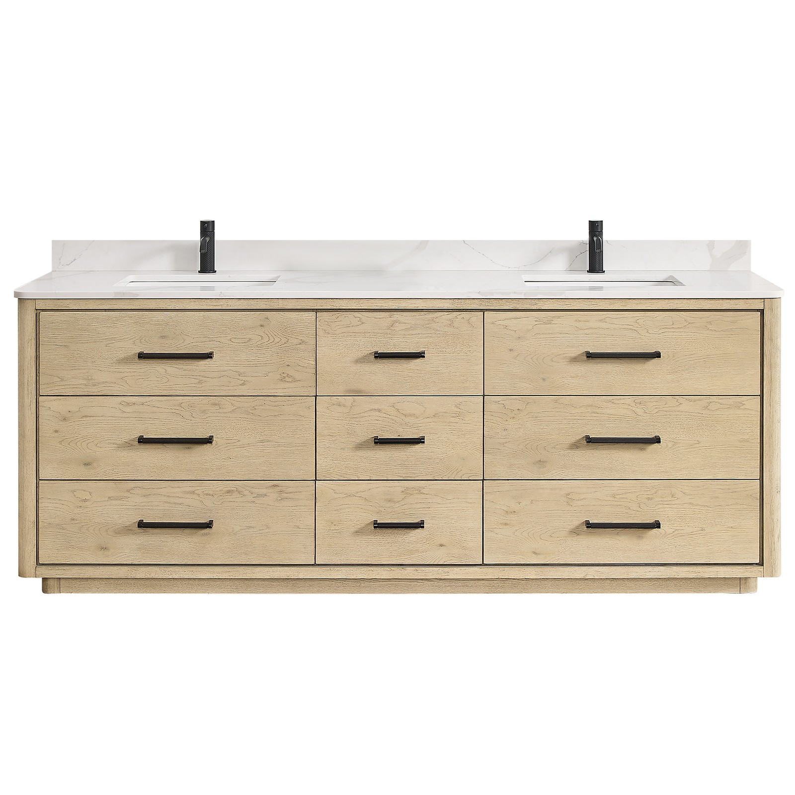 Miseno MV-NM-706584 Porto 84″ – Aged Natural Oak / Fish Maw White