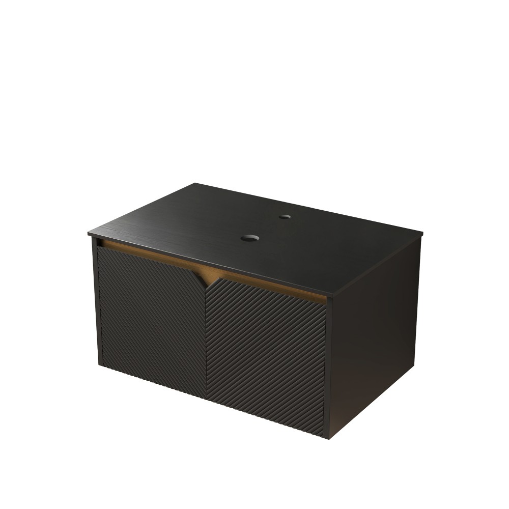 Wall-mounted bathroom cabinet Plywood cabinet body W sintered stone countertop