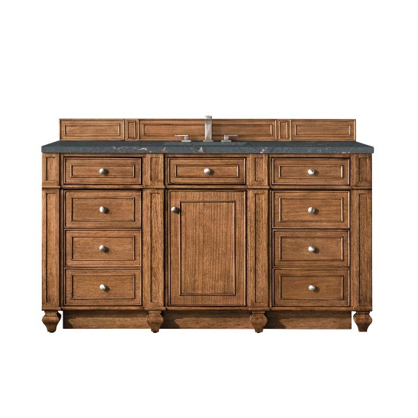 60″ James Martin Bristol 157-V60S-SBR-3PBL Parisien Bleu Silestone Single Vanity