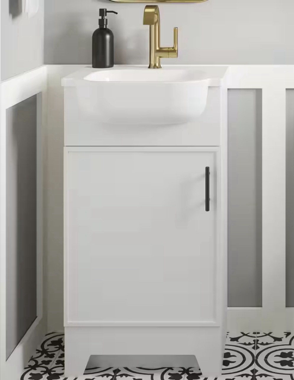 Burgess 18.5 in. W x 16.25 in. D x 35.5 in. H Single Sink Bath Vanity With Top