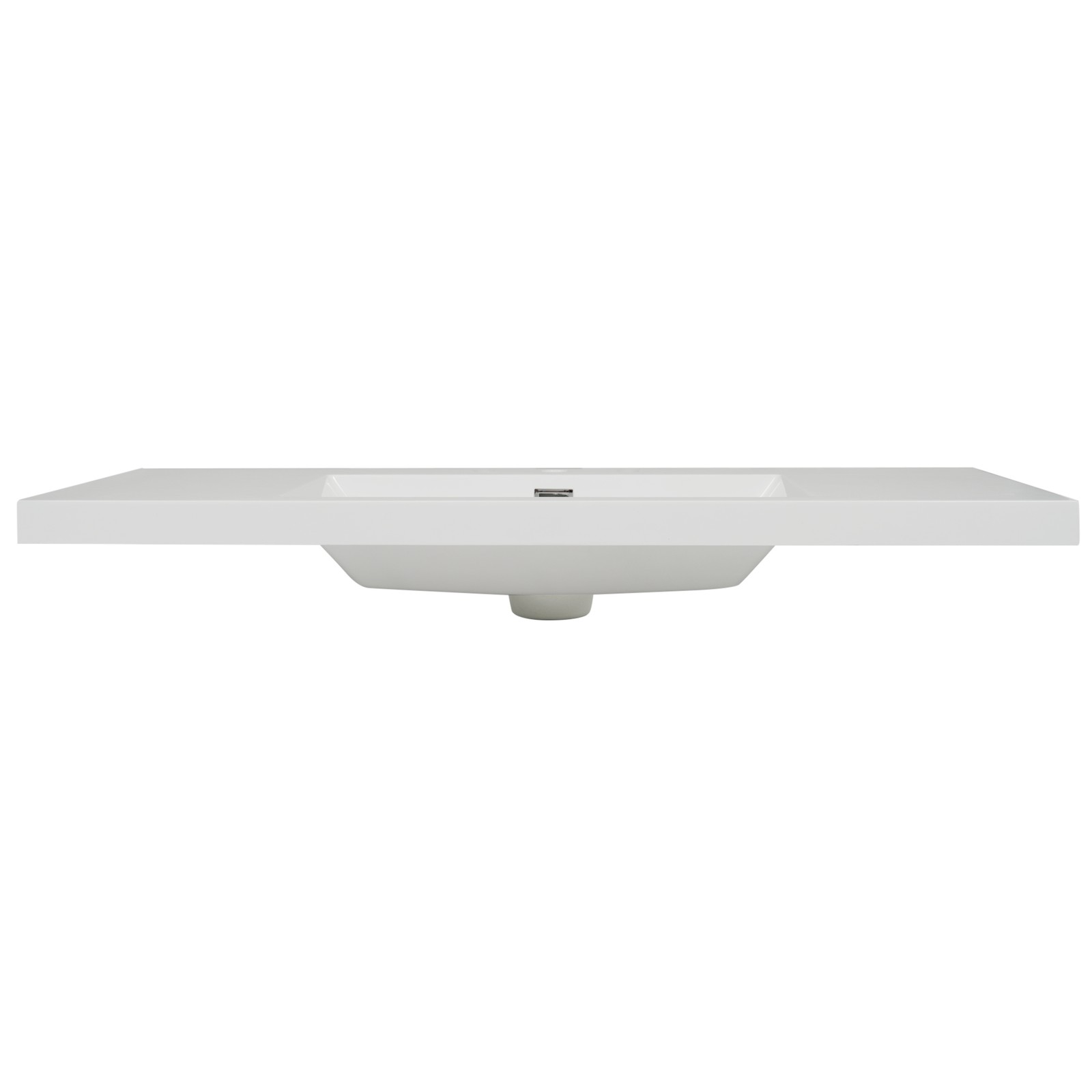 48″ Resin Bathroom Vanity Top with 3-Hole Sink in Bright White