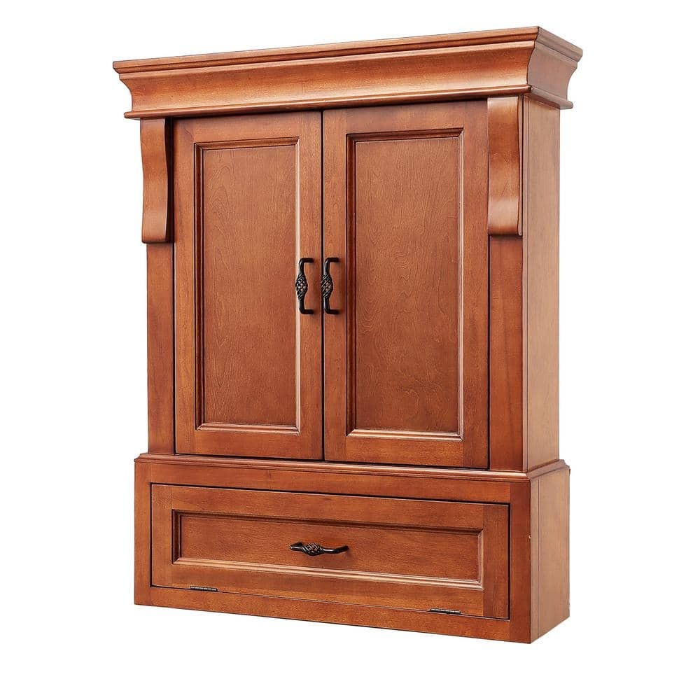 Home Decorators Naples 26.5 in. Bathroom Cabinet w/ Warm Cinnamon