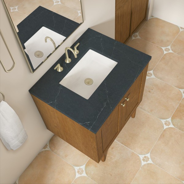 30″ James Martin Laurent 545-V30-HNO-3CSP Vanity Cabinet Charcoal Soapstone Top