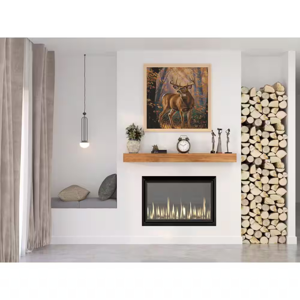 48 In. W X 5.5 In. H X 6.25 In. D Modern Farmhouse Aged Oak Cap-Shelf Mantel