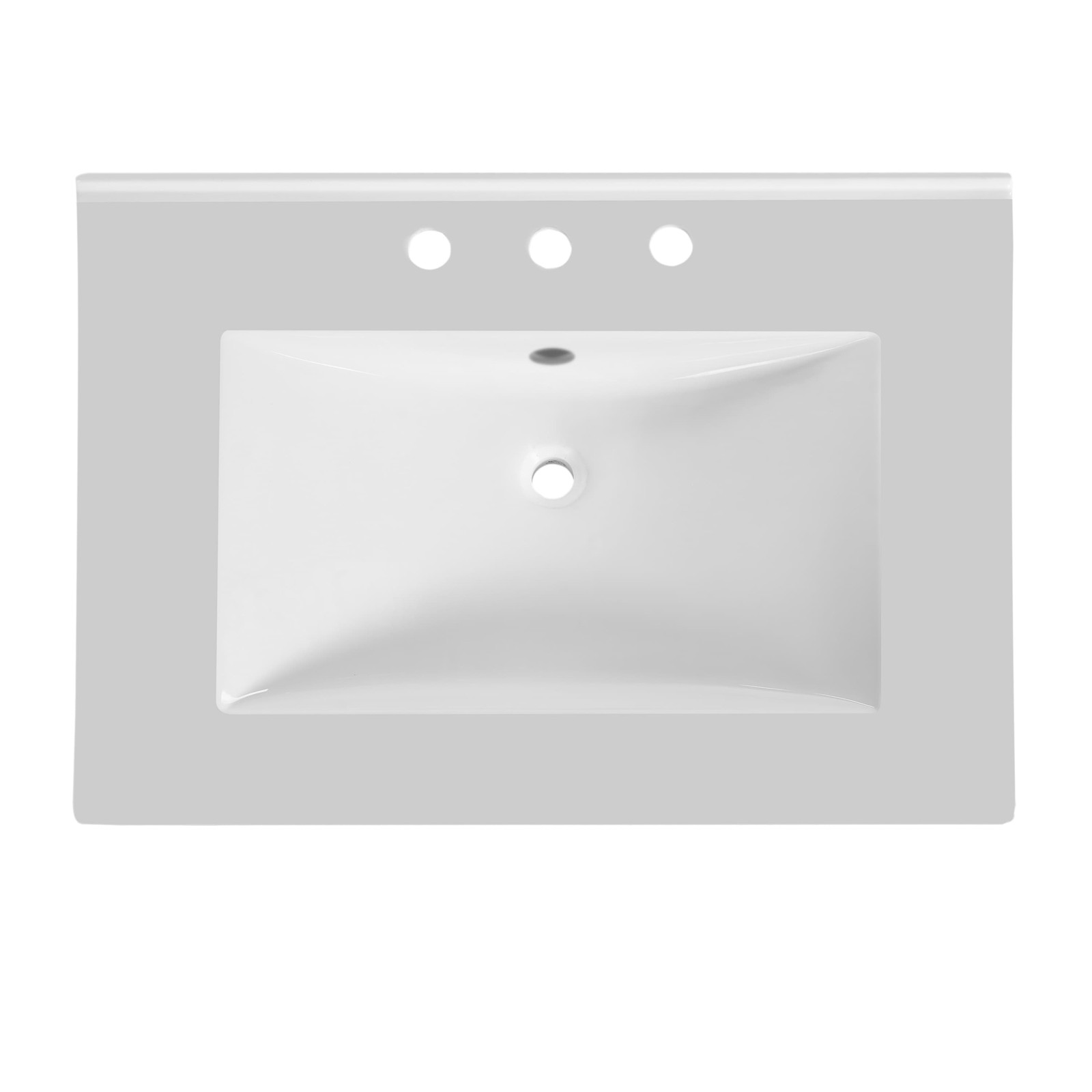 30″ Bathroom Vanity w/Resin Sink,Modern Storage Cabinet w/Solid Wood Legs
