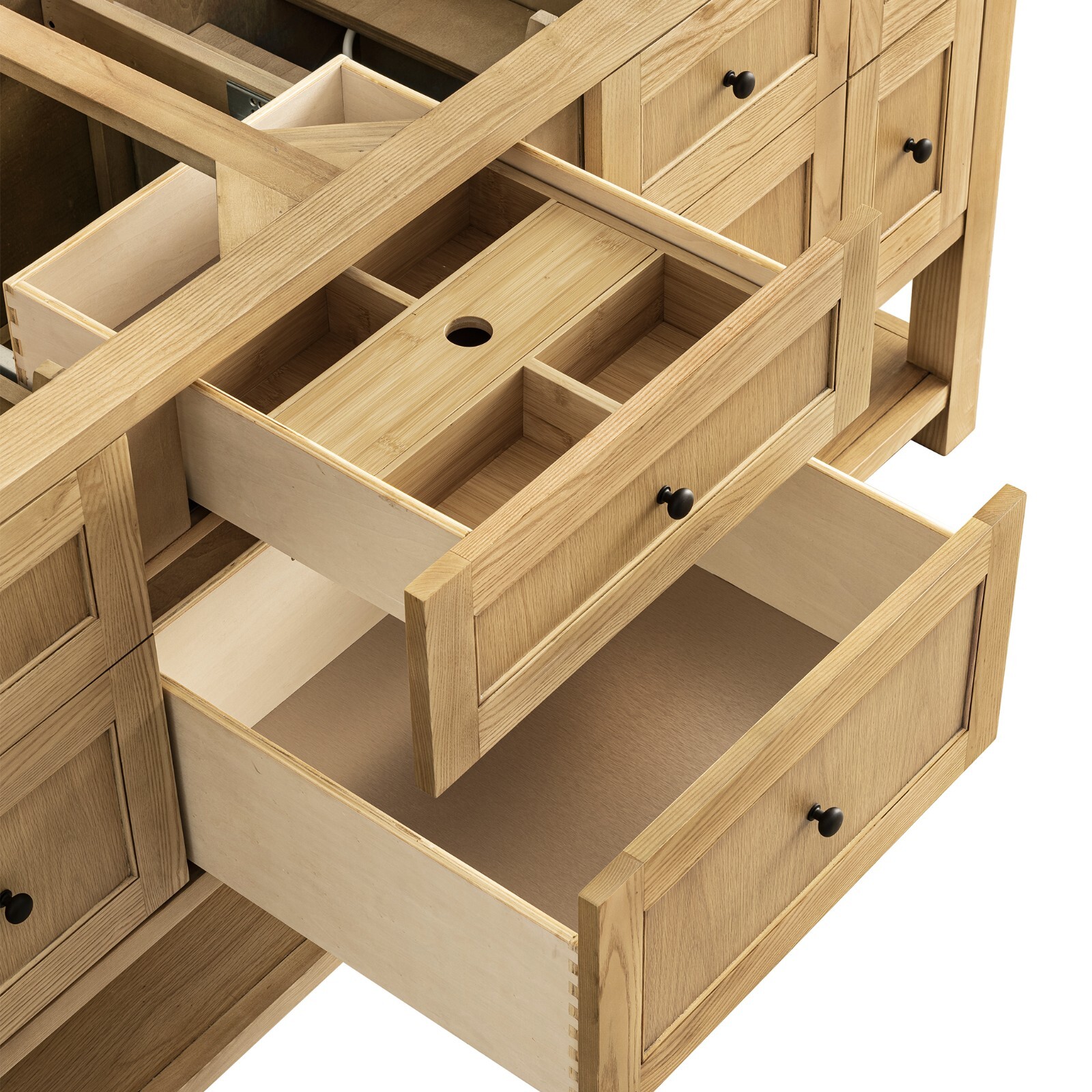 72in James Martin Breckenridge 330-V72-LNO Vanity Base Only, Light Natural Oak