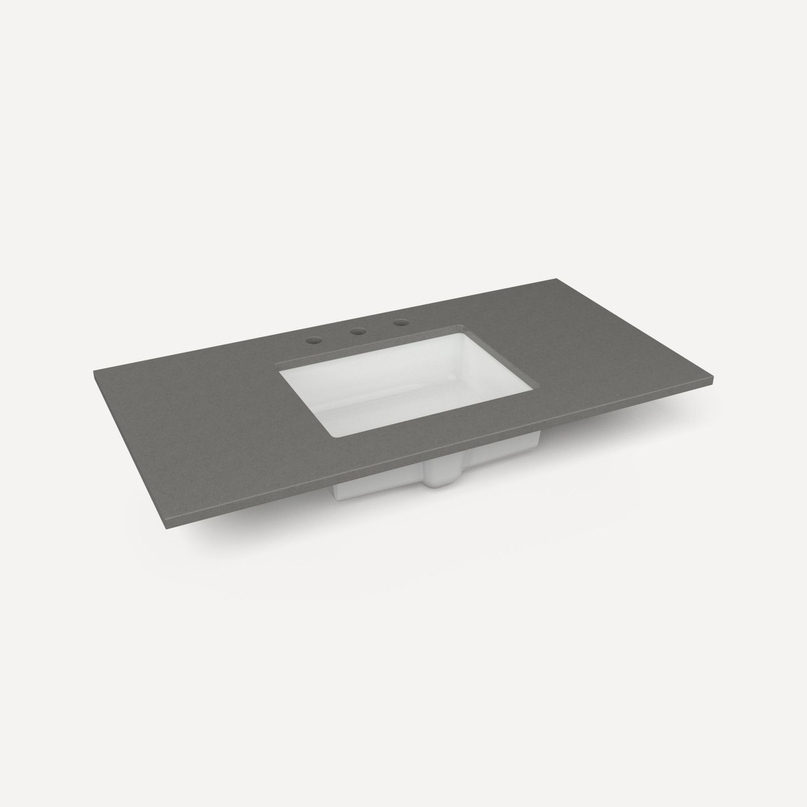 Robern TB49UCO-8 49″ Quartz Vanity Top for Widespread Faucet – White Zeus