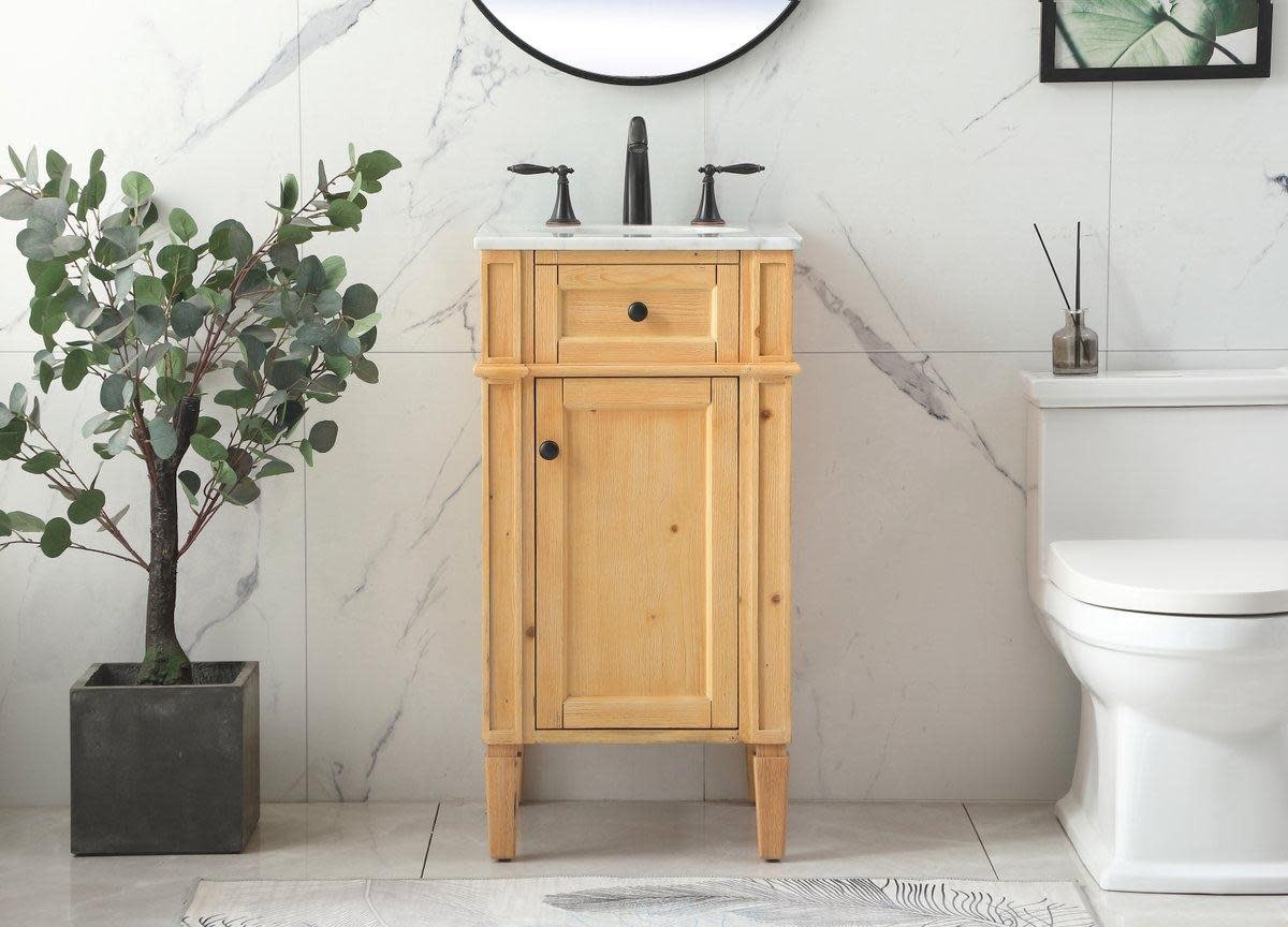 Elegant Lighting VF12518 Park Avenue 18″ – Natural Wood