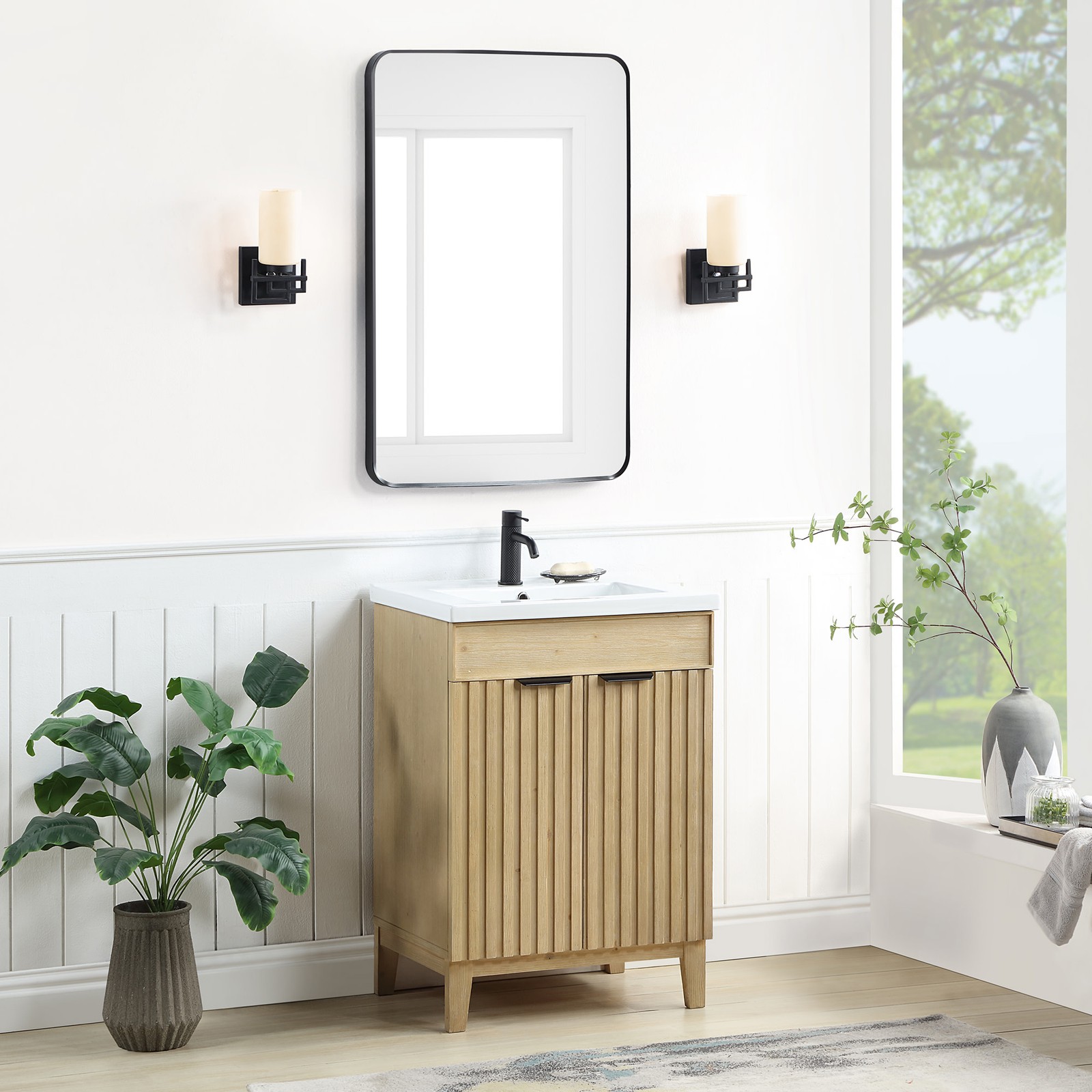Miseno MV-PALO24-WHT Palos 24″ – Spruce Antique Brown