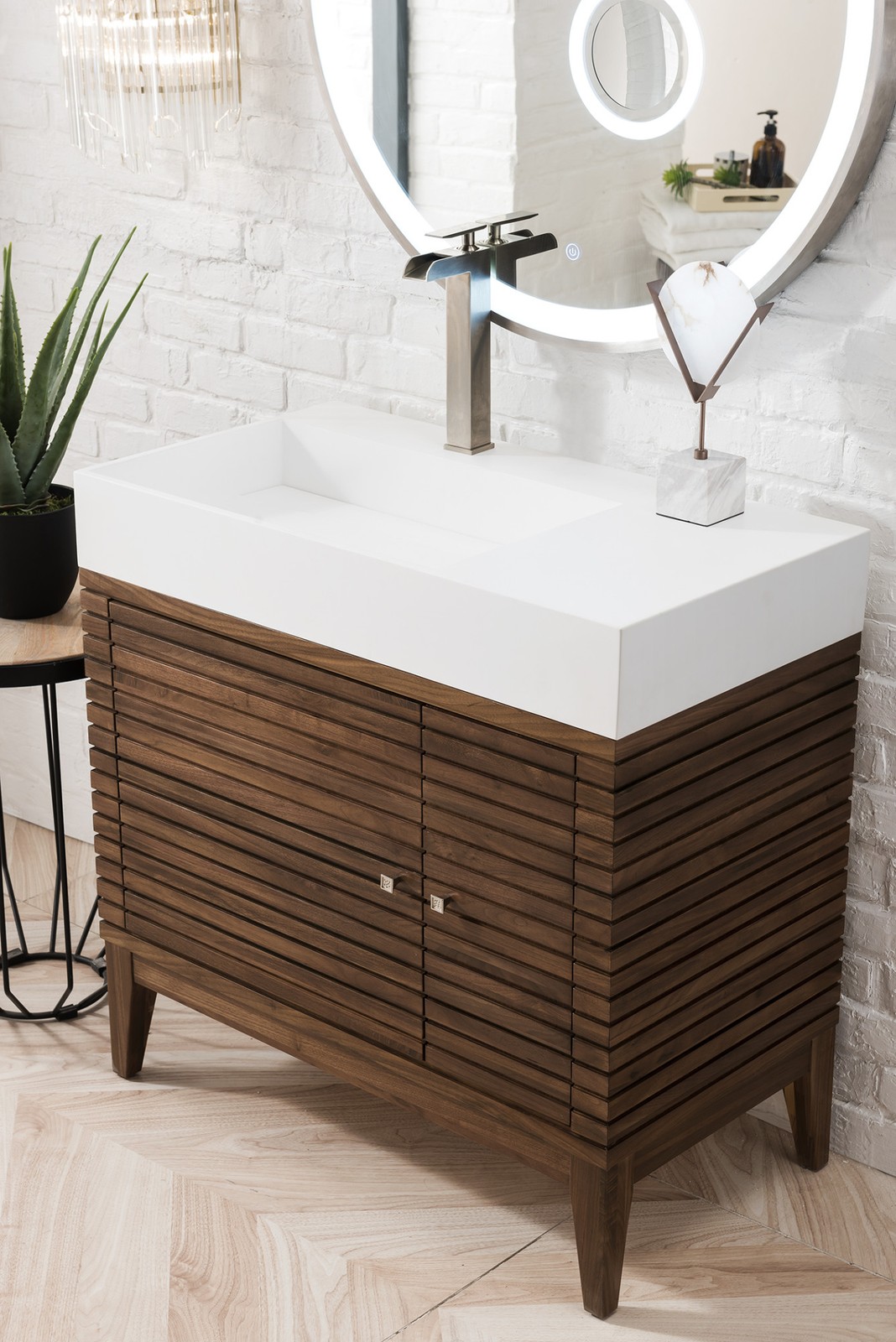 James Martin Vanities 210-V36 Linear 36″ Single Basin Hardwood – Wood