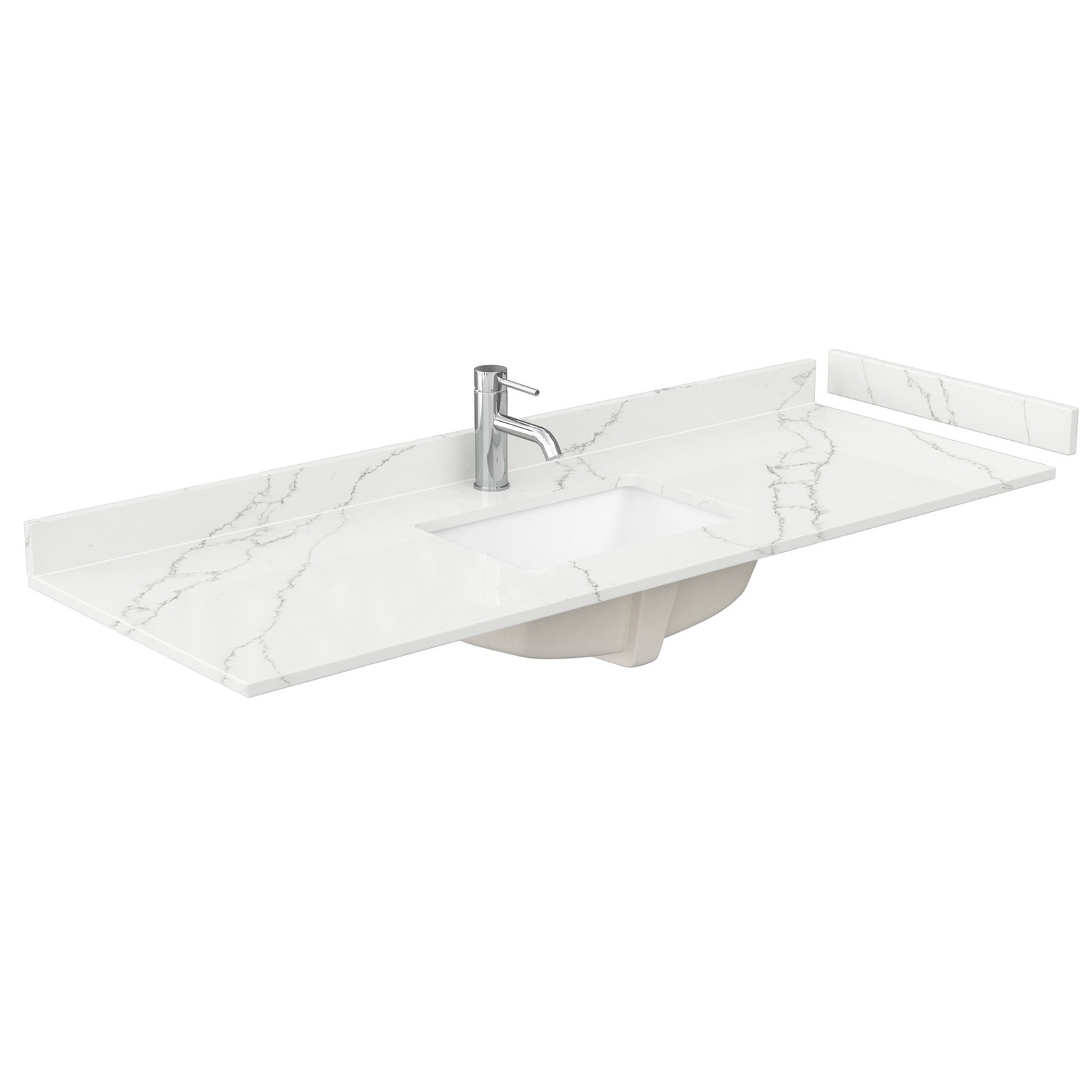 Wyndham Collection WCF9191-60S-QTZ-UNSMXX Palmilla 60″ – Natural Oak / White
