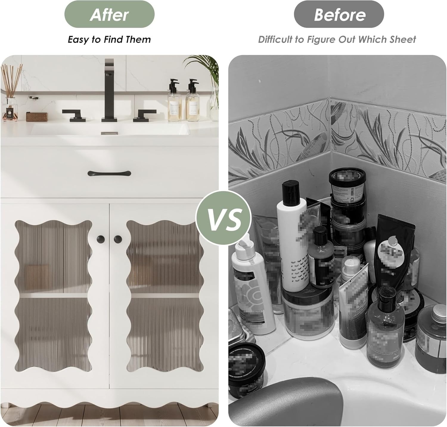 Practicality Bathroom Cabinet With Sink 31” Bathroom Vanity With Tempered Glass