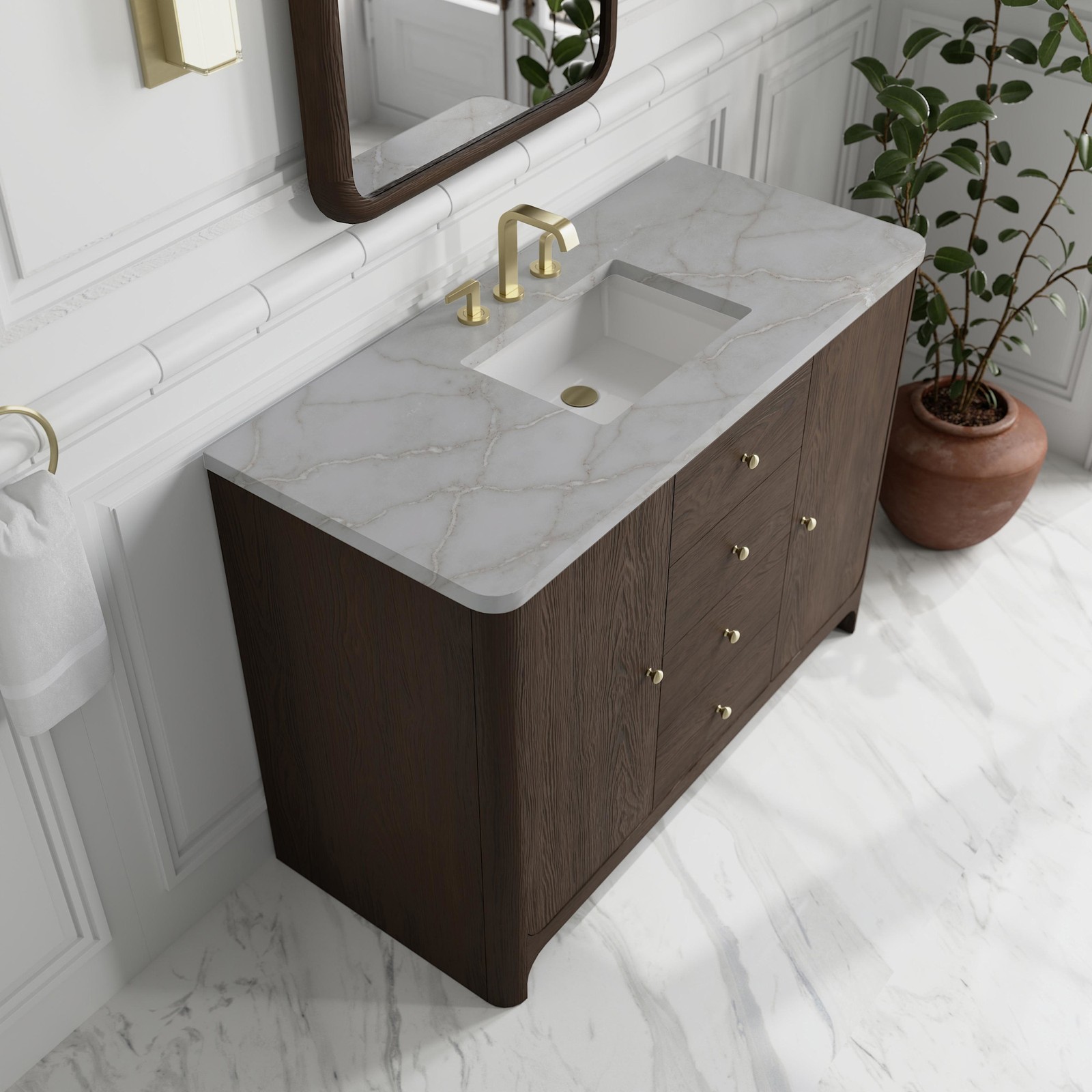 James Martin Vanities D125-V48-WVSL Gracyn 48″ – Sable