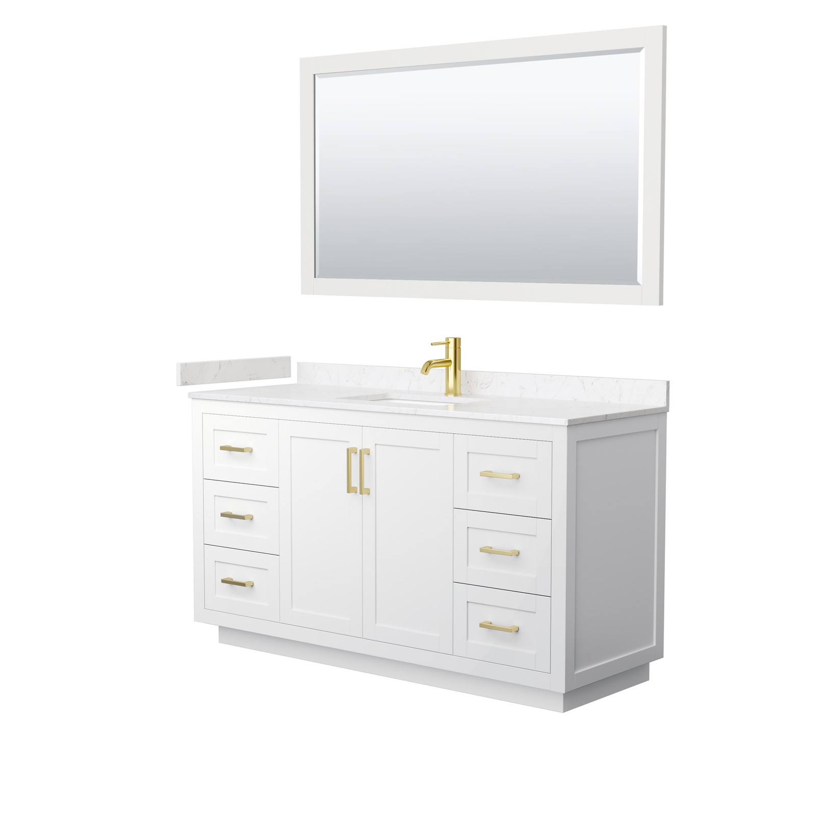 Wyndham Collection WCF2929-60S-VCA-M58 Miranda 60″ – Green / Carrara Cultured