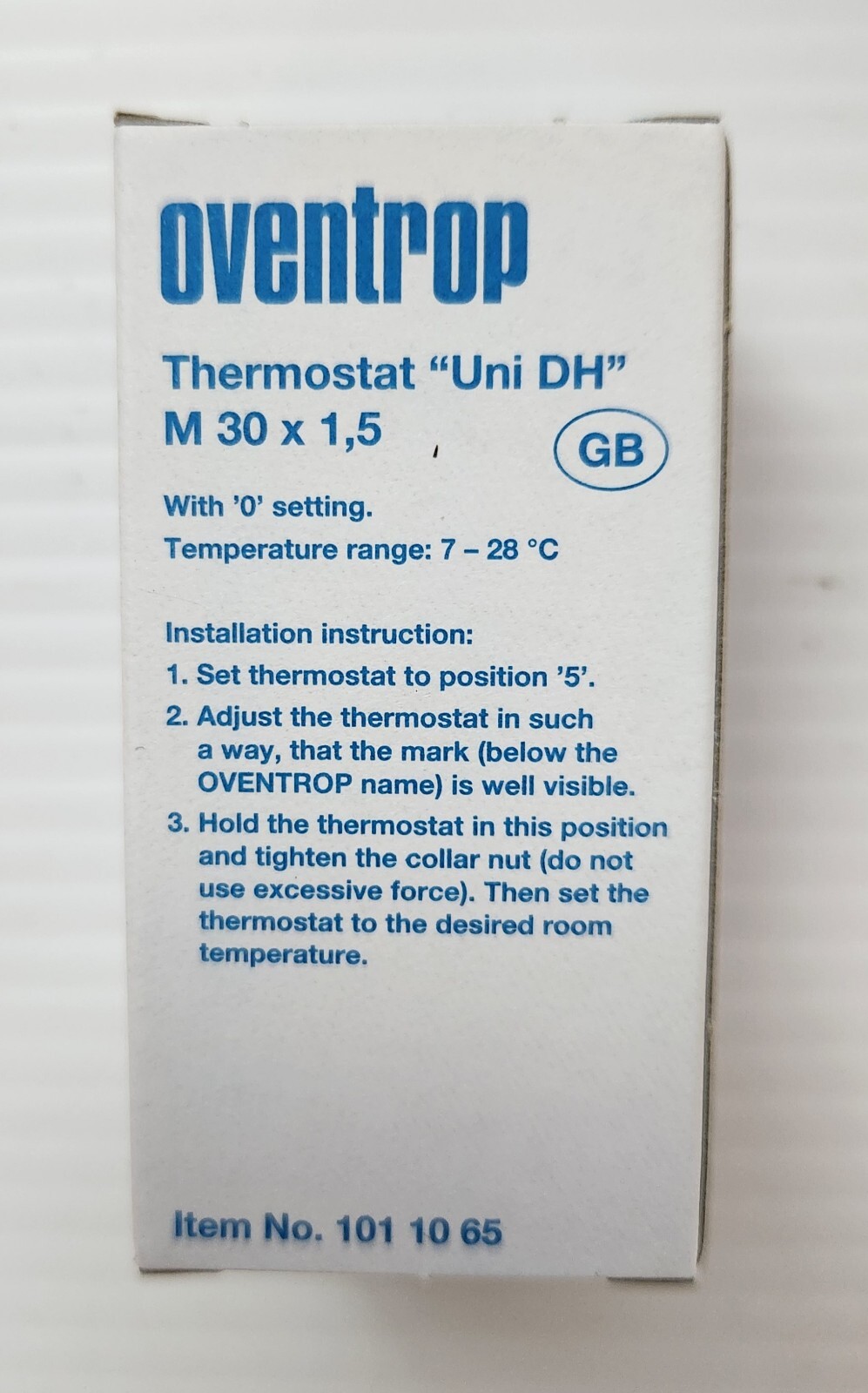 OVENTROP-THERMOSTAAT “UNI DH” M30 X 1, 5-SKU: 101 10 65-ONLY SALE LOTE OF 10 PCS
