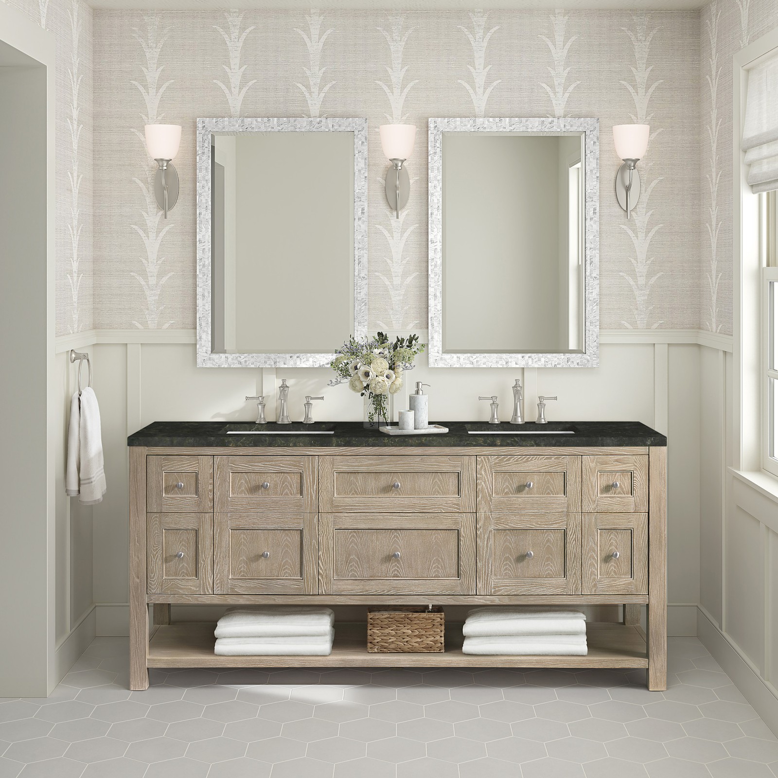 James Martin Vanities 330-V72-3PHT Breckenridge 72″ – Light Natural Oak