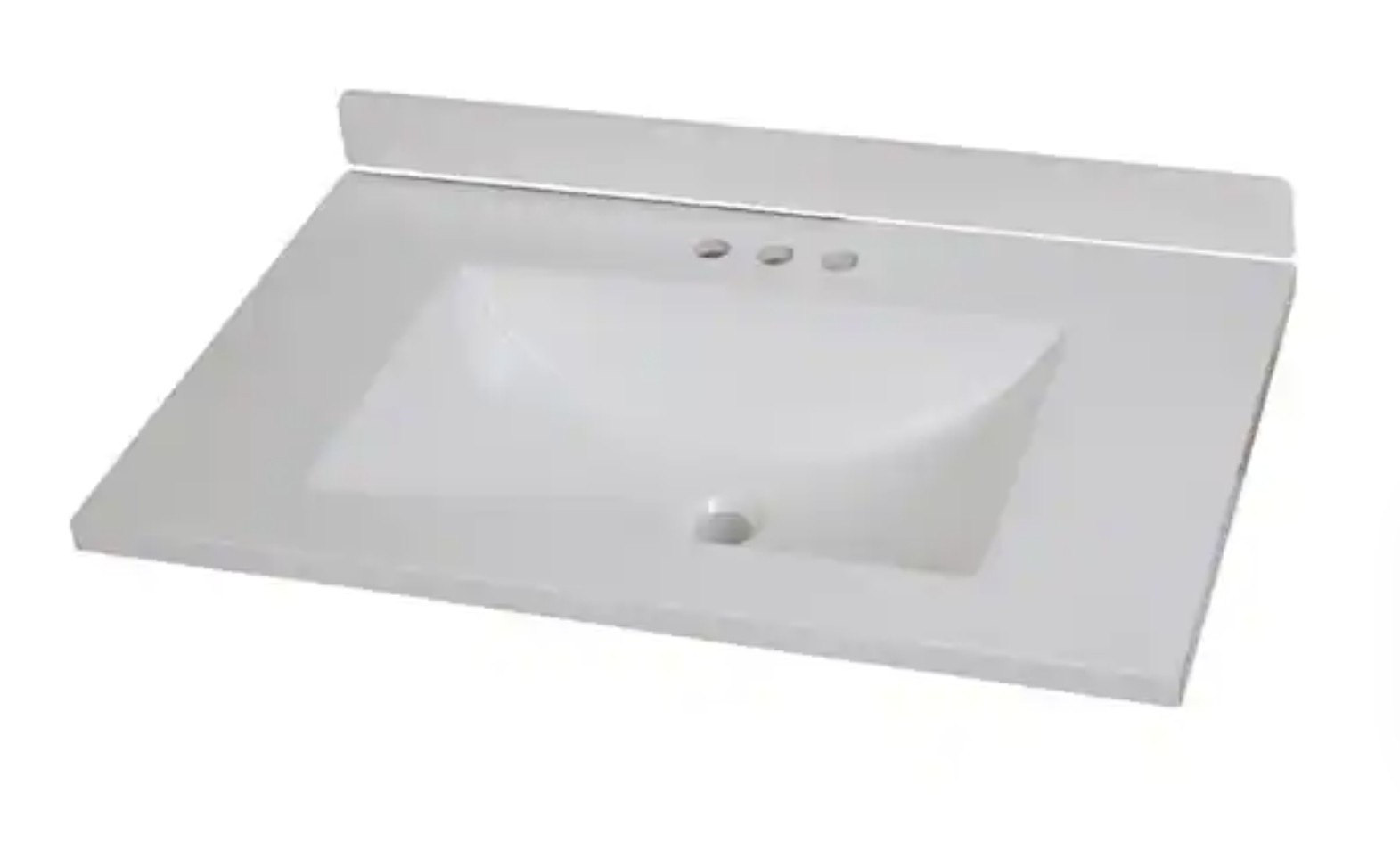 St. Paul 30″W x 2″H Cultured Marble Vanity Backsplash in White NEW BSAL30COM-WH