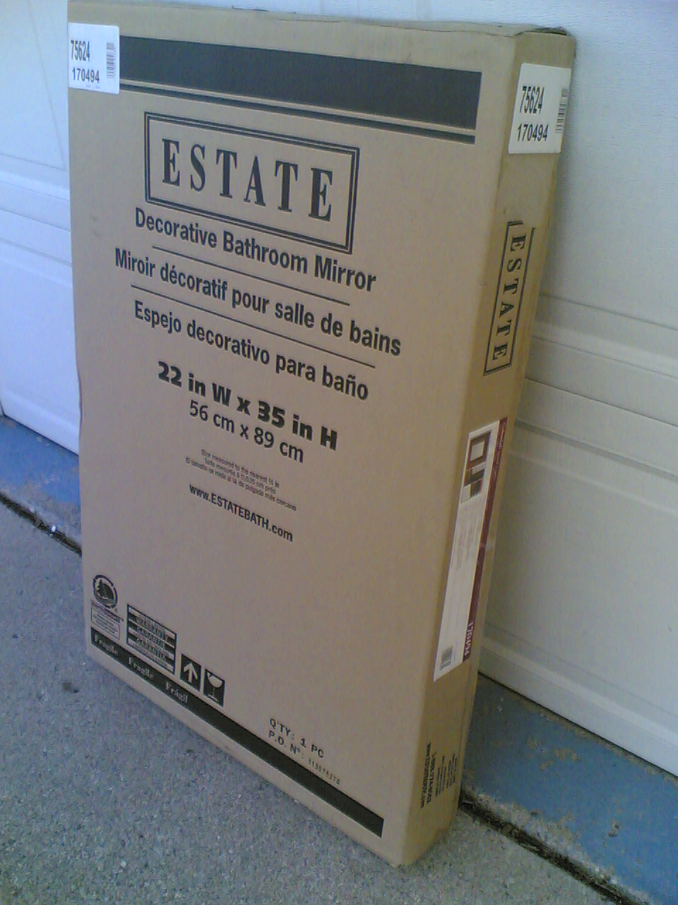 NIB: Medium Decorative Colonial-Design Bathroom Vanity or Hallway Mirror (22×35)
