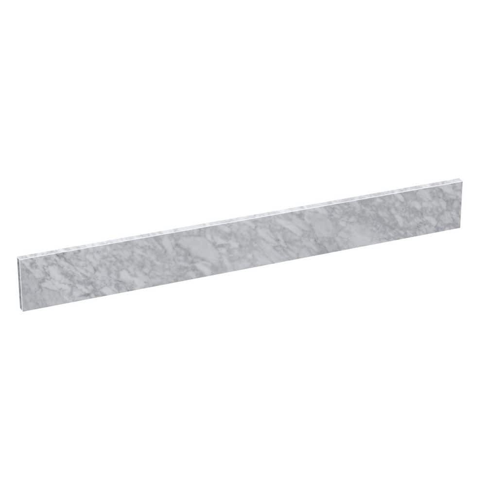 LANDOLT 36 in. W Marble Vanity Backsplash in Carrara White