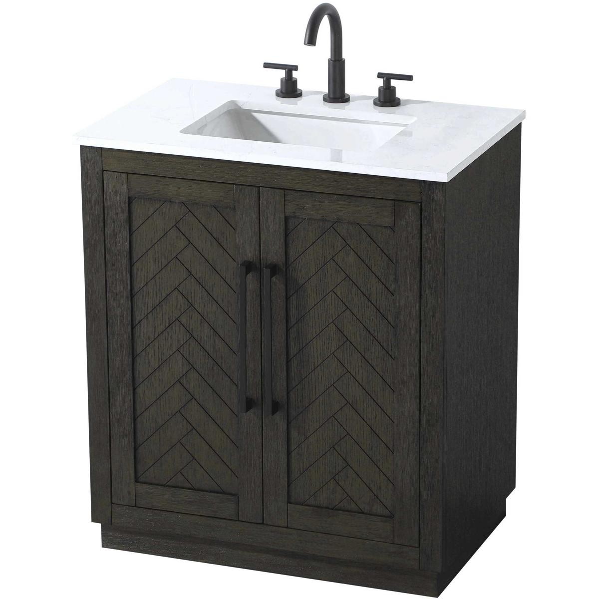 Elegant Lighting VF29030CO Chase Vanity Chocolate Oak