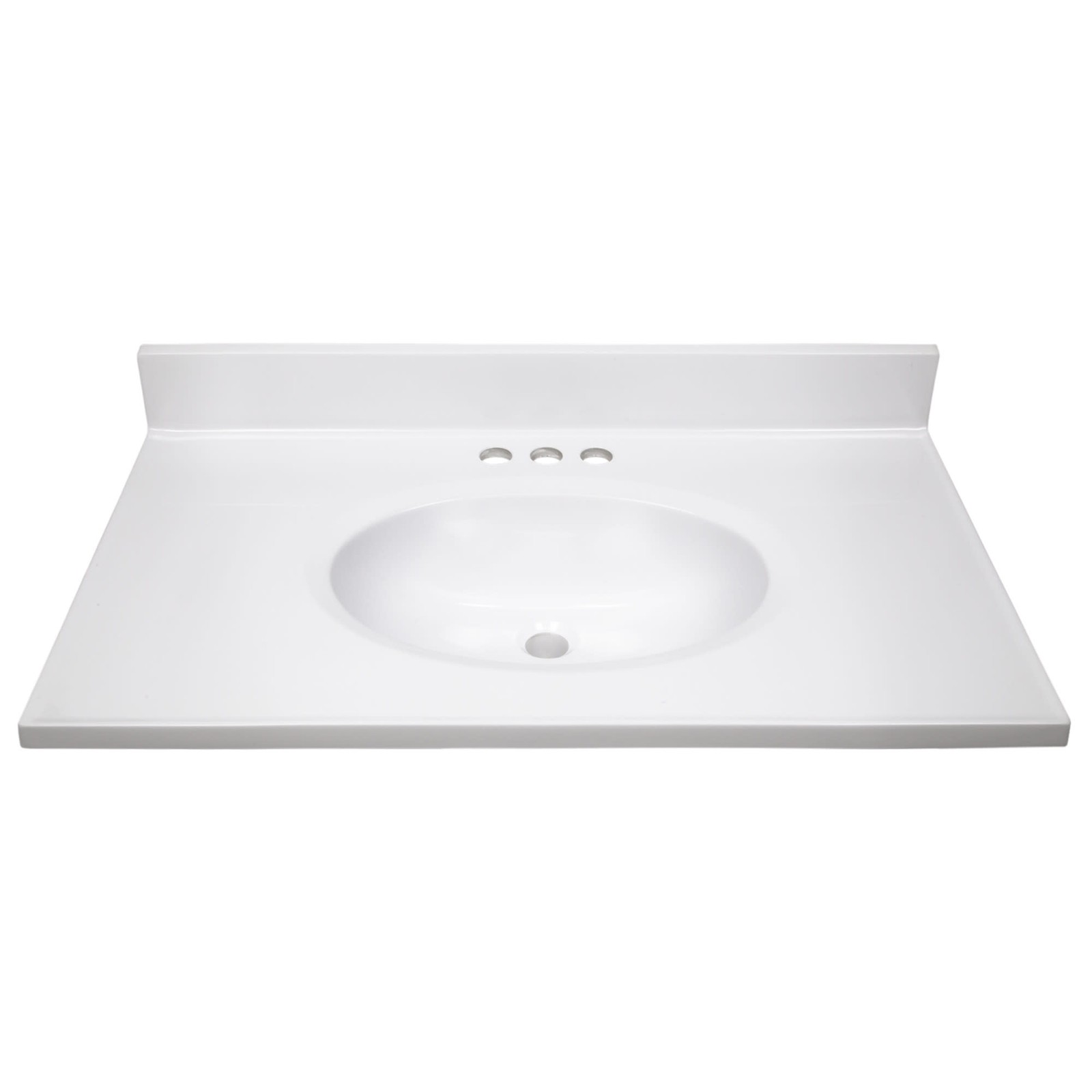 Design House 586198 White 31″ Cultured Marble Vanity Top With Backsplash
