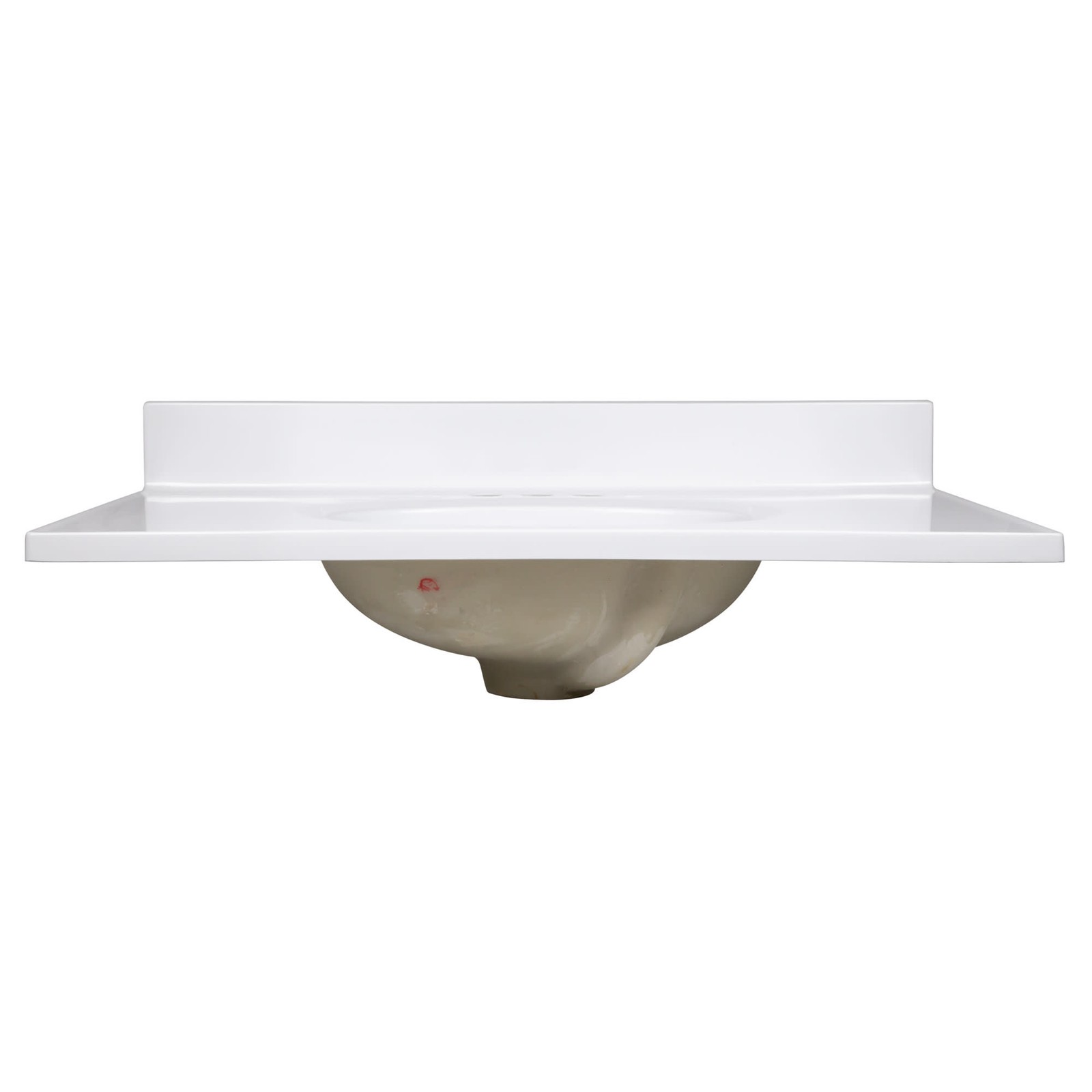 Design House 586198 White 31″ Cultured Marble Vanity Top With Backsplash