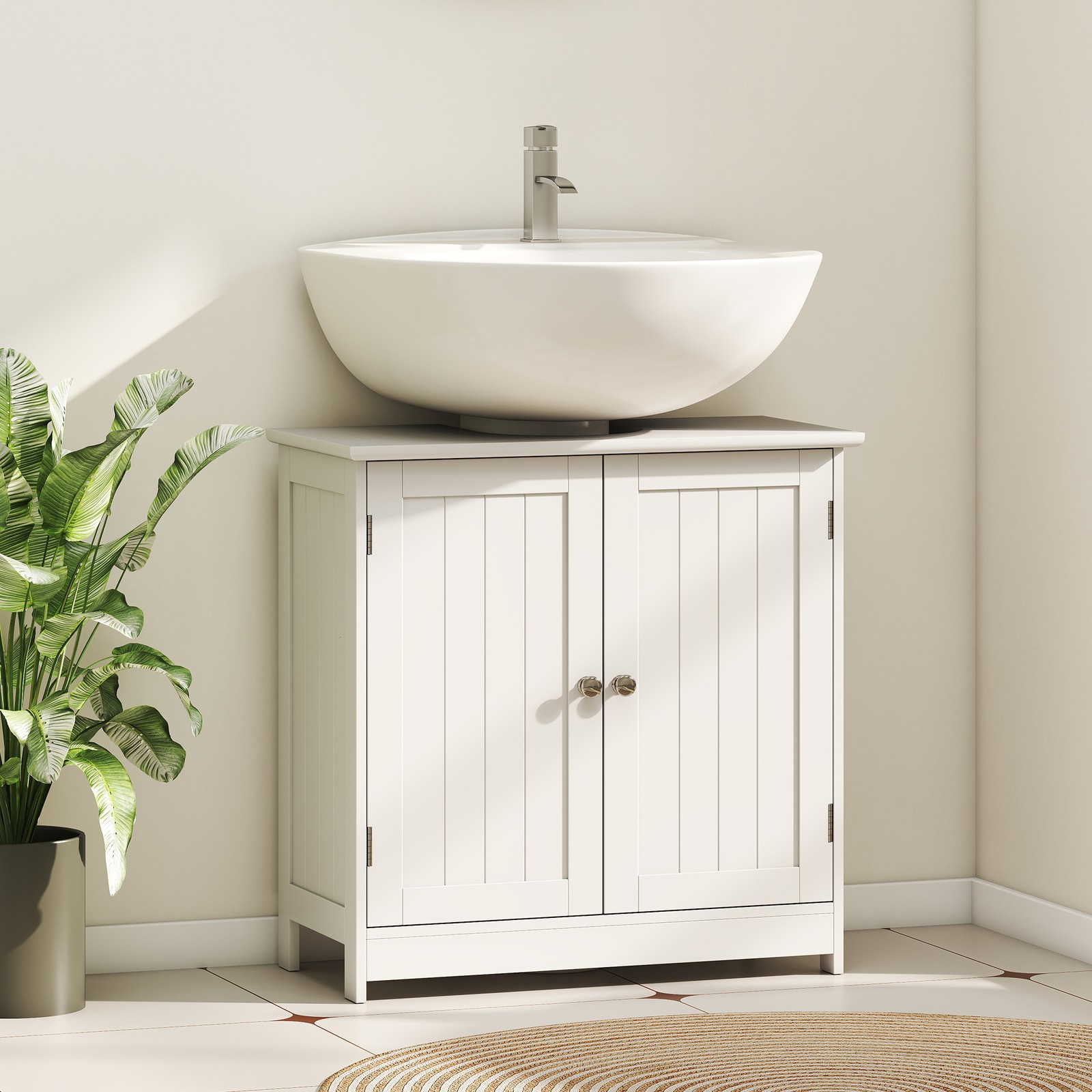 Bathroom Under Sink Vanity Cabinet Multipurpose Space Saver Storage Organizer