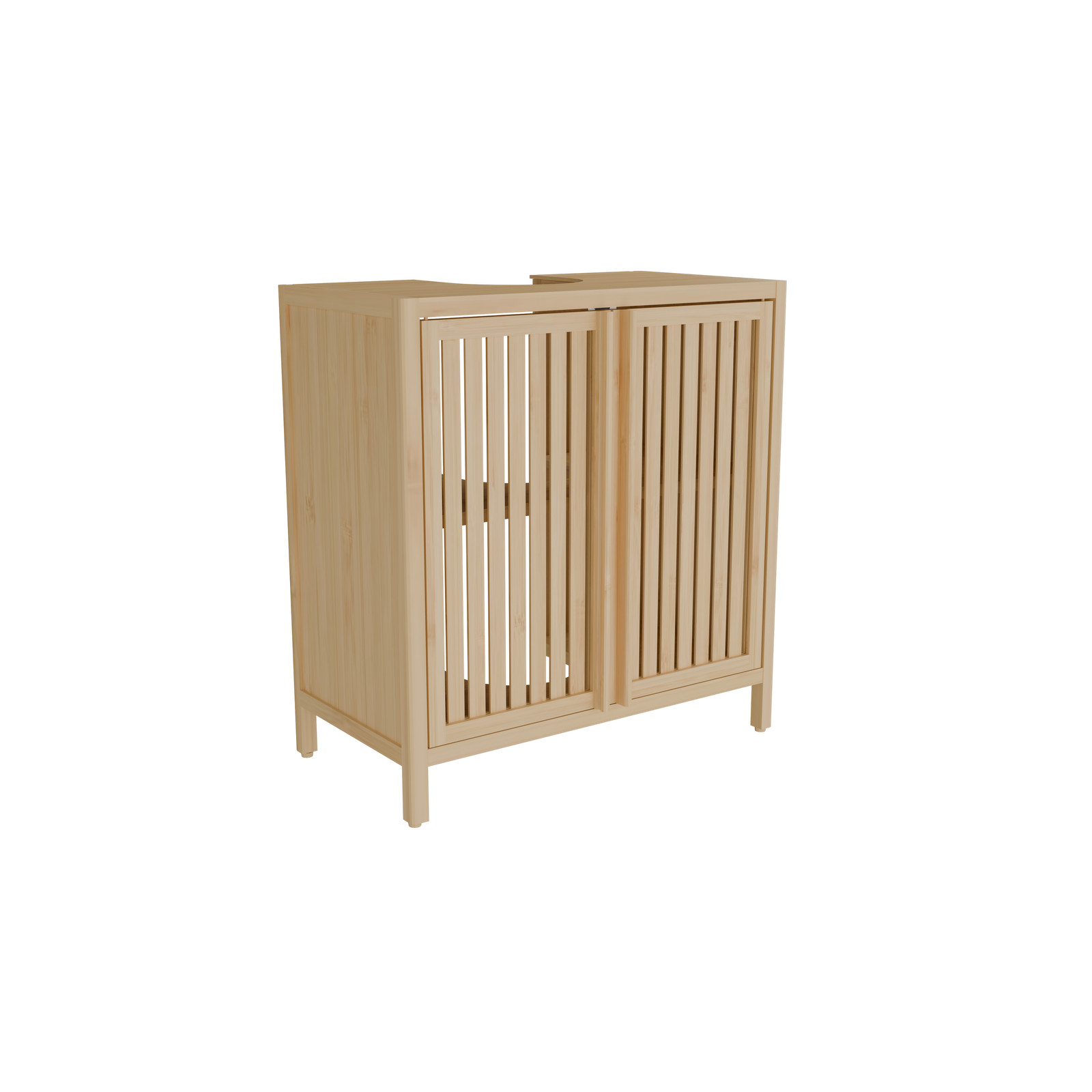 Under Sink Vanity Cabinet Bathroom Double Door Shelf Cupboard Basin Cabinet