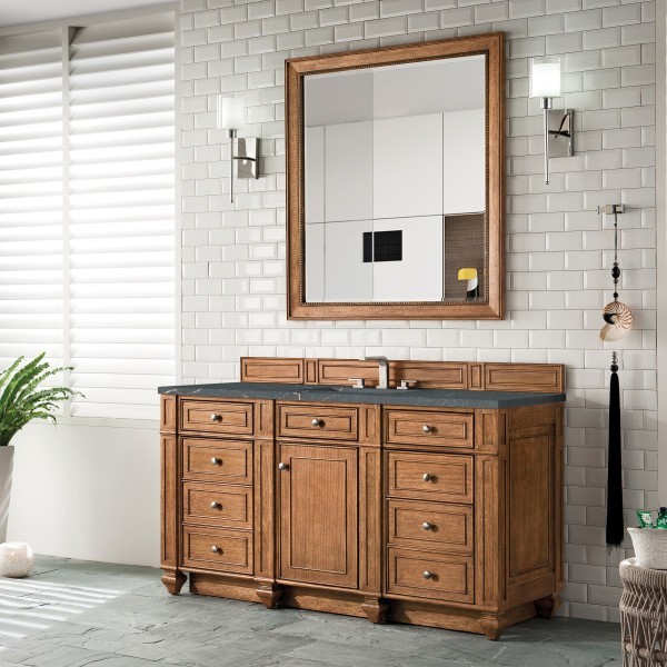 60″ James Martin Bristol 157-V60S-SBR-3PBL Parisien Bleu Silestone Single Vanity
