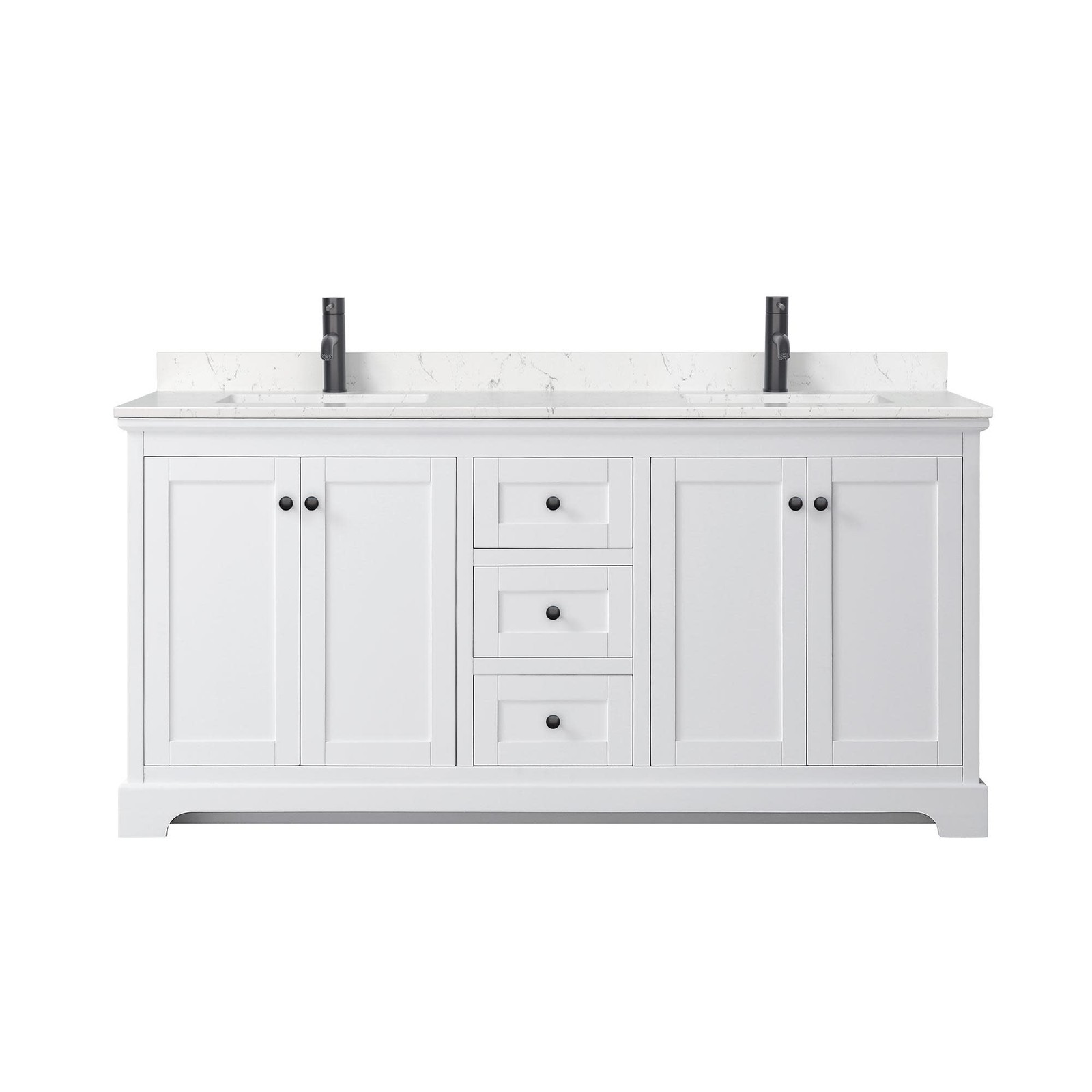Wyndham Collection WCV232372D-VCA-MXX Avery 72″ – White / Carrara Cultured