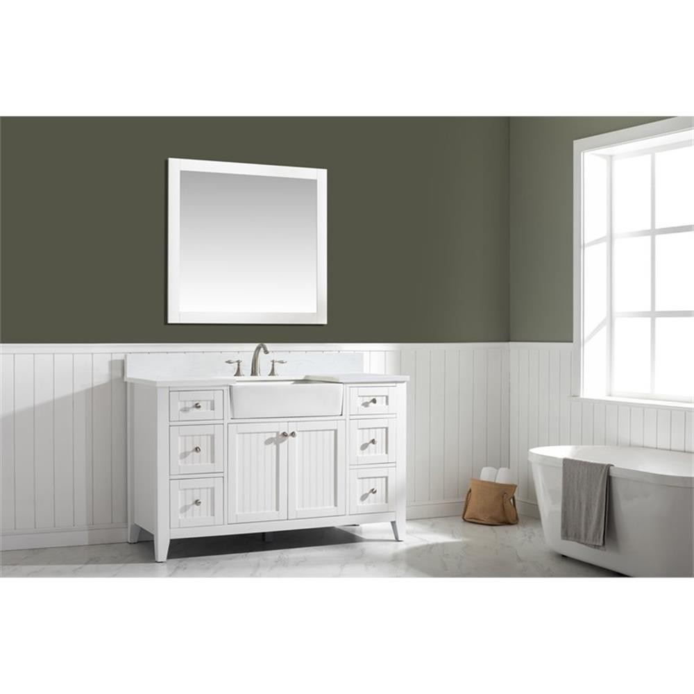 Design Element Burbank 54″ Single Vanity in White