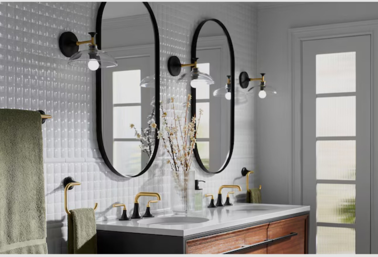 Kohler 28256-EST- Silestone Quartz 61″ Vanity Top with Double Oval Sink Cutouts