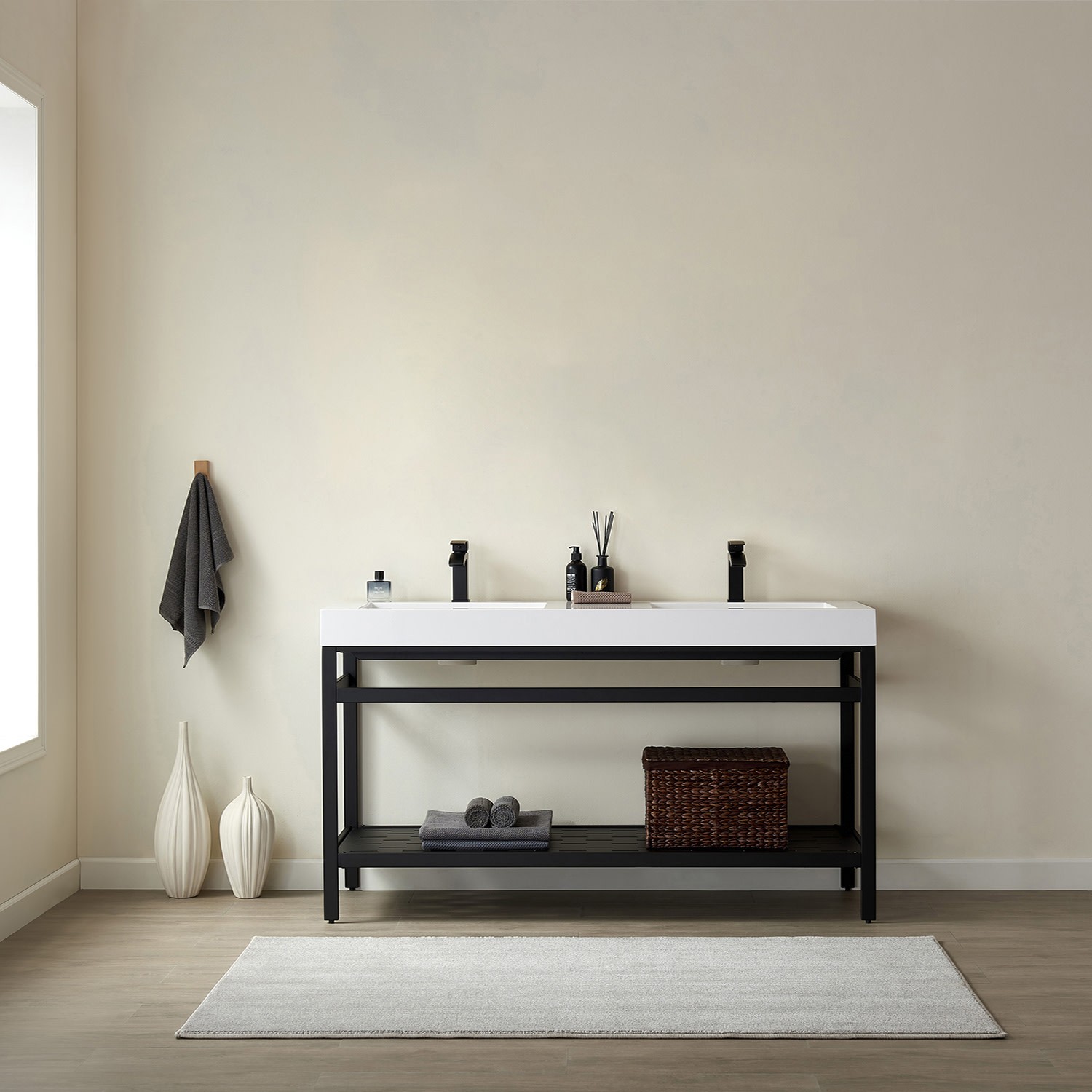 Miseno MV702860M-NM Ablitas 60″ – Brushed Gold / White