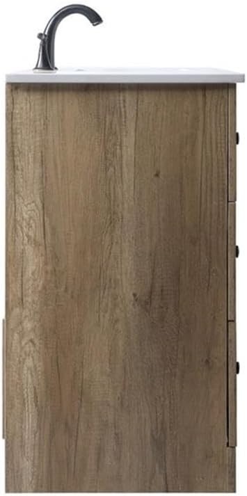 Elegant Kitchen and Bath 60 Inch SIngle Bathroom Vanity In Natural Oak