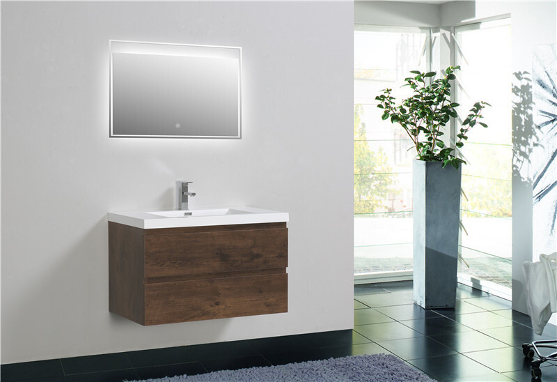 BOHEMIA LINA 36″ WALL MOUNTED BATH VANITY WITH REINFORCED ACRYLIC SINK MOB36