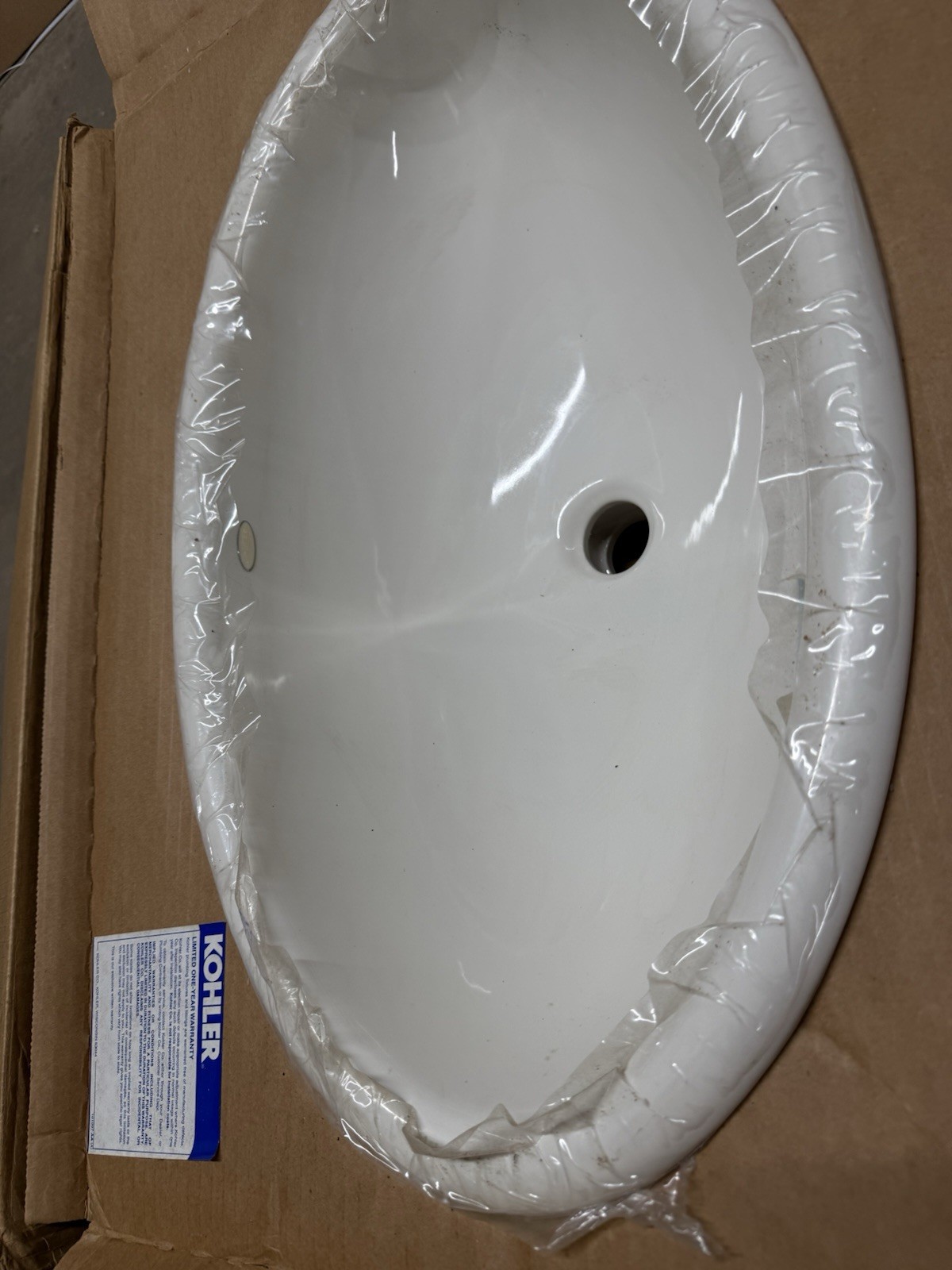 Kohler K-2220-96 VINTAGE Self-Rimming Lavatory SINK, BISCUIT. NEW