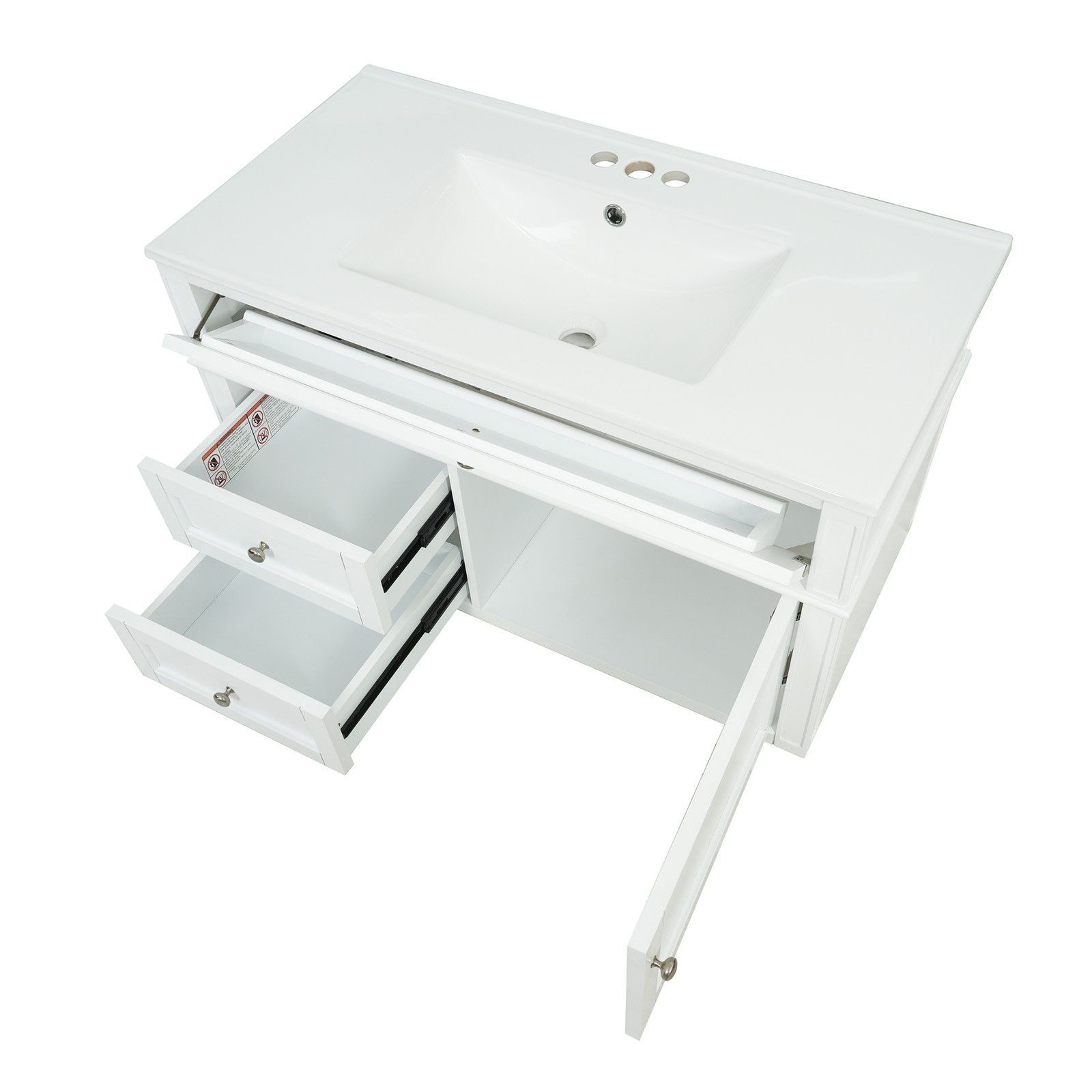 FUNIDEE 36inch Floating Bathroom Vanity Set Storage Cabinet with Sink Combo