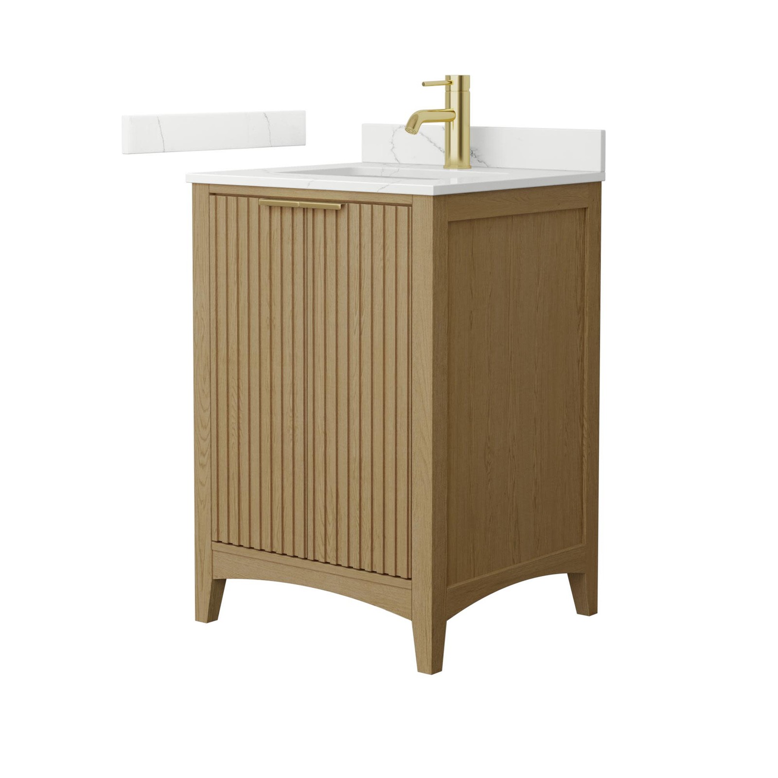 Wyndham Collection WCF9191-24S-QTZ-UNSMXX Palmilla 24″ – Natural Oak / Giotto