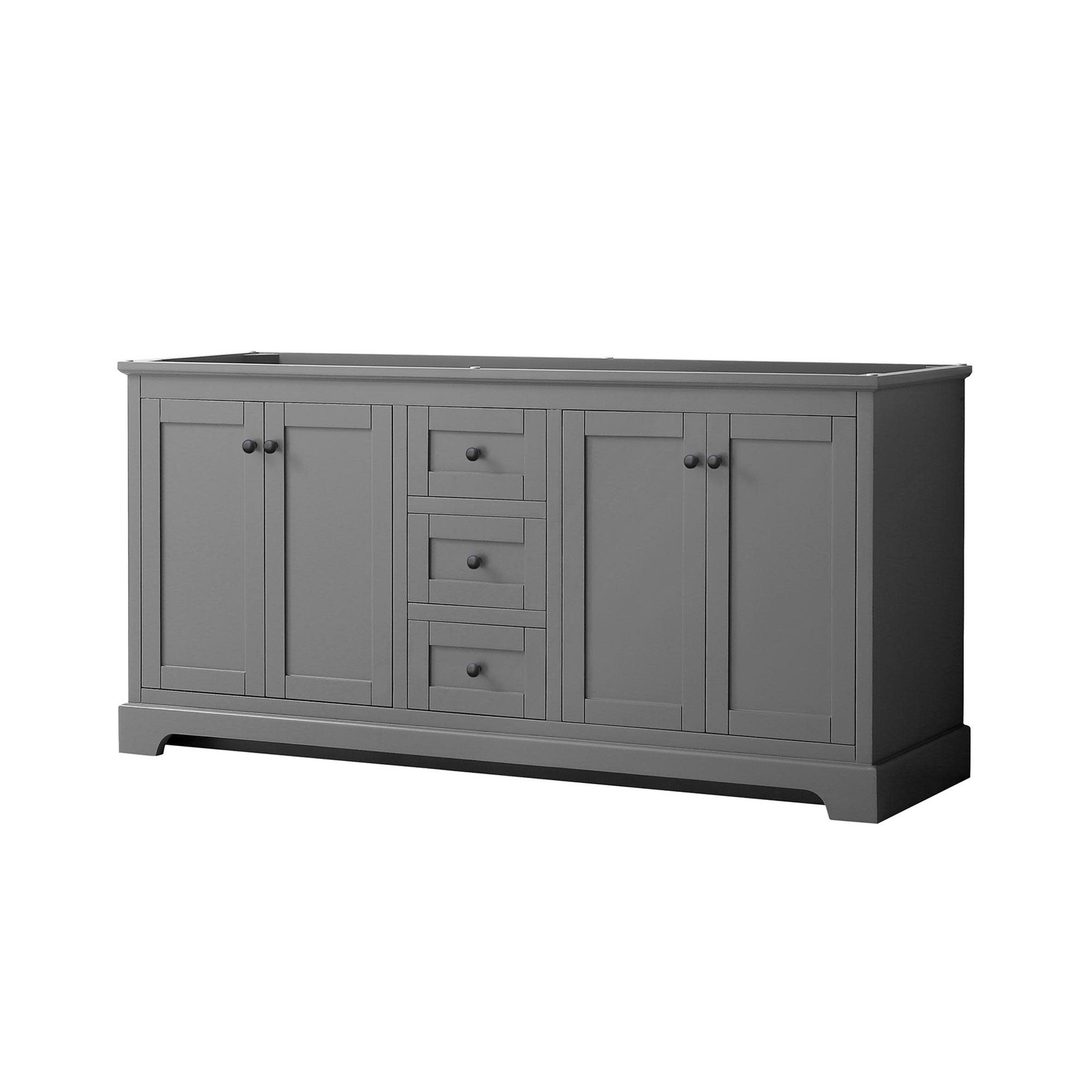 Wyndham Collection WCV232372DCXSXXMXX Avery 72″ Double – Dark Gray / Matte Black