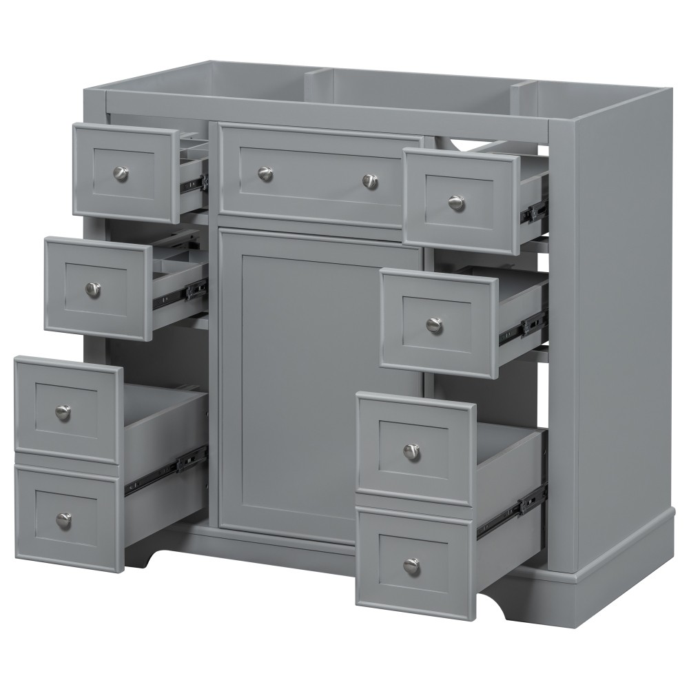 Bathroom Vanity Without Sink Cabinet Base Only One Cabinet Six Drawers
