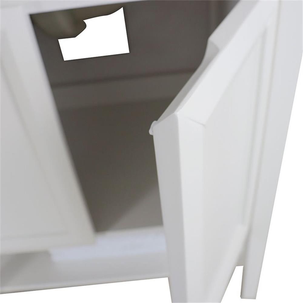 31″ 2-Door Transitional Single Sink Solid Wood Vanity in White